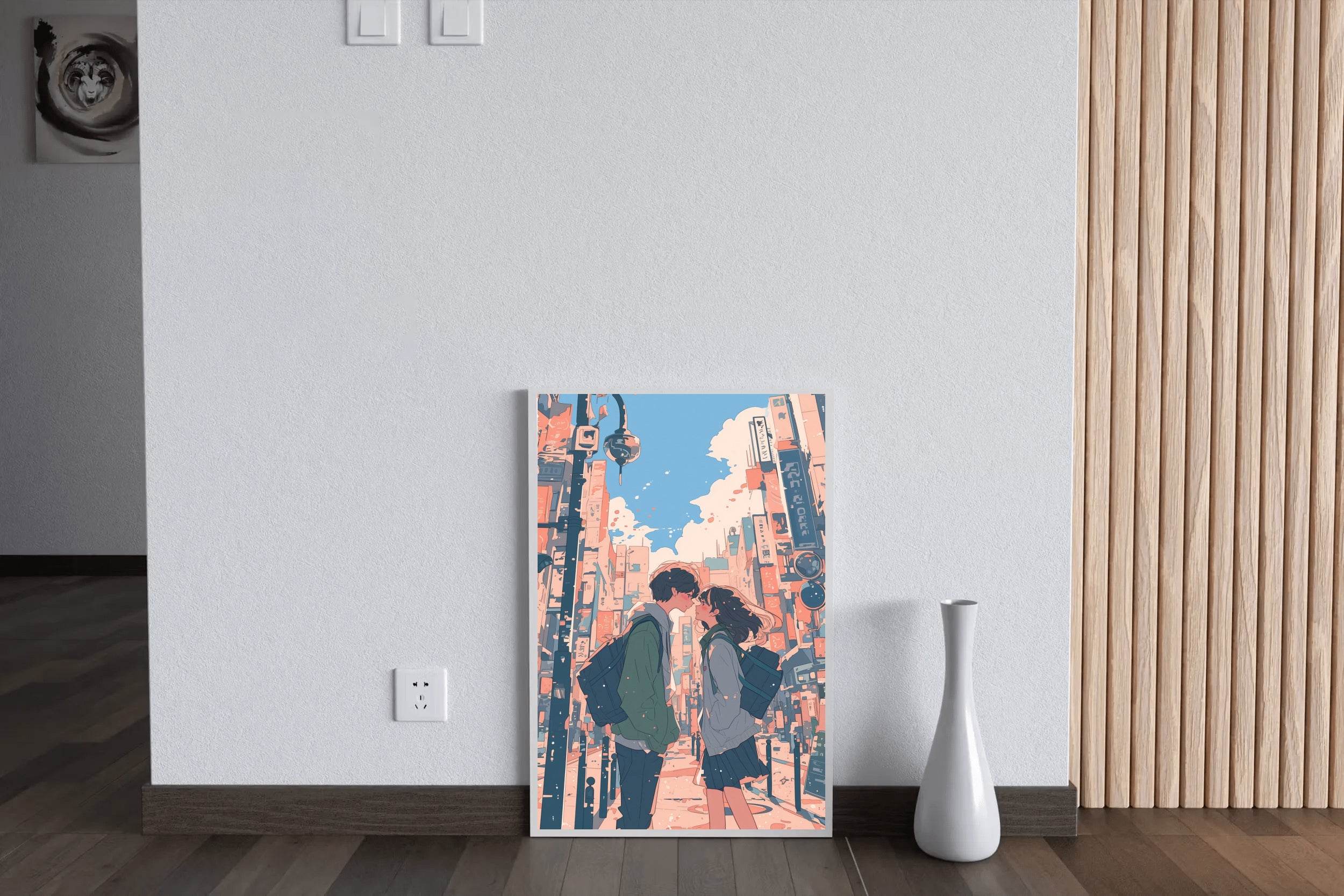 Couple Aesthetic Anime Wall Art - beink online art store