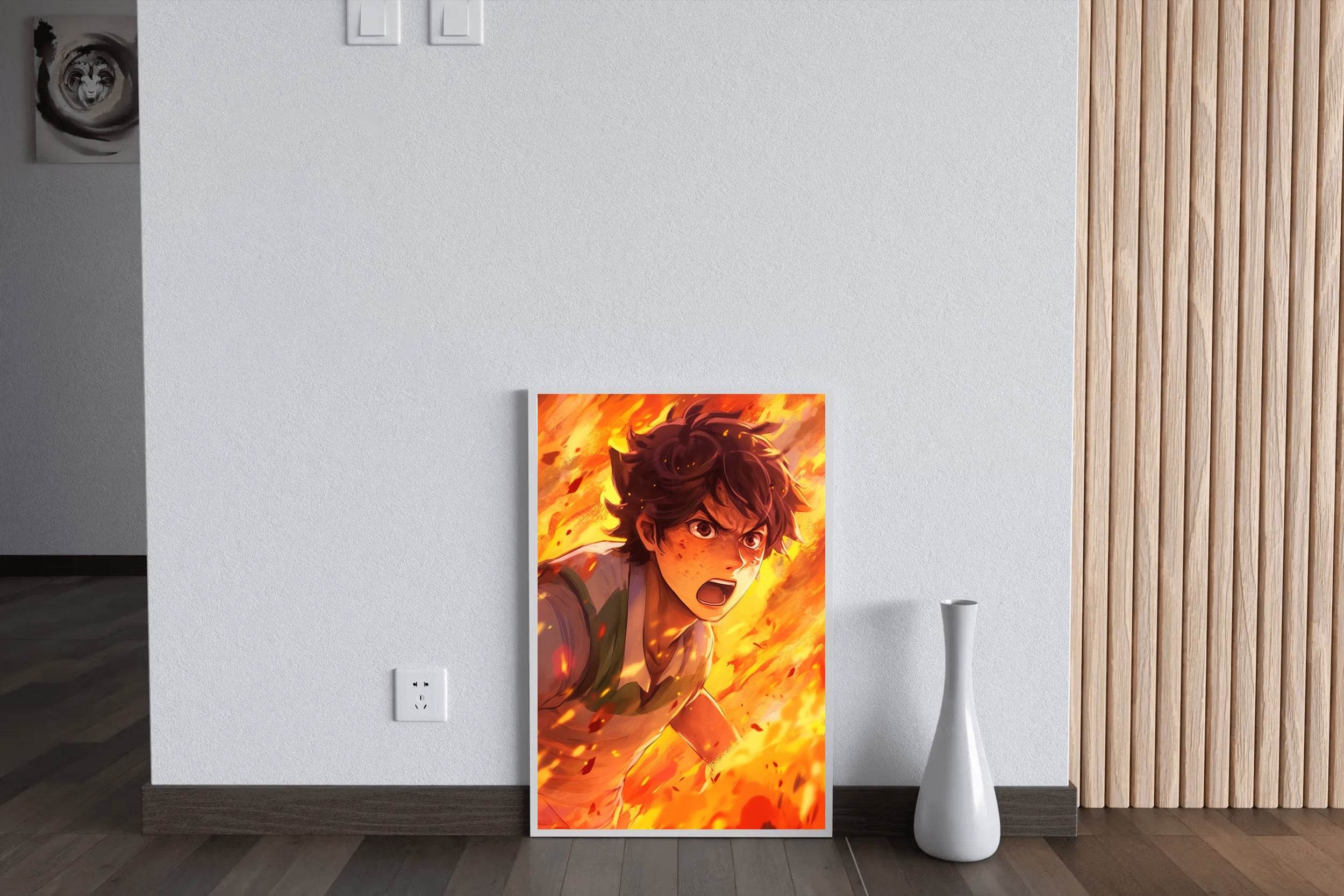 Orange Anime character Anime Wall Art - beink online art store