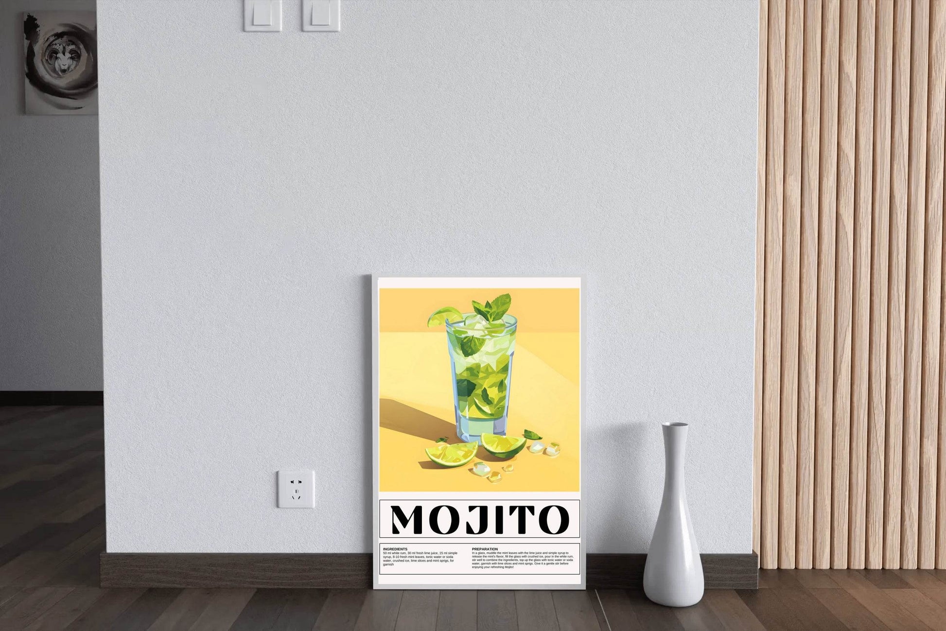 Glass of Mojito Cocktail Wall Art - beink online art store