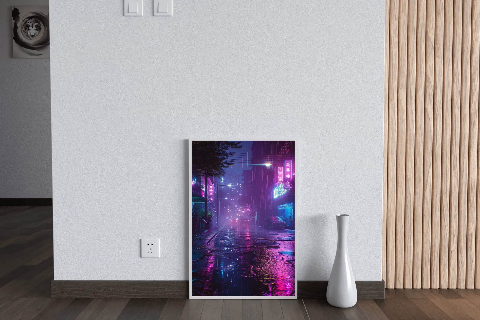 Street Featuring Neon Lights Wall Art - beink online art store