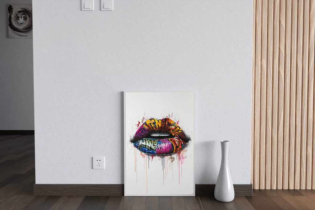 Graffiti on Lips Wall Art - beink online art store