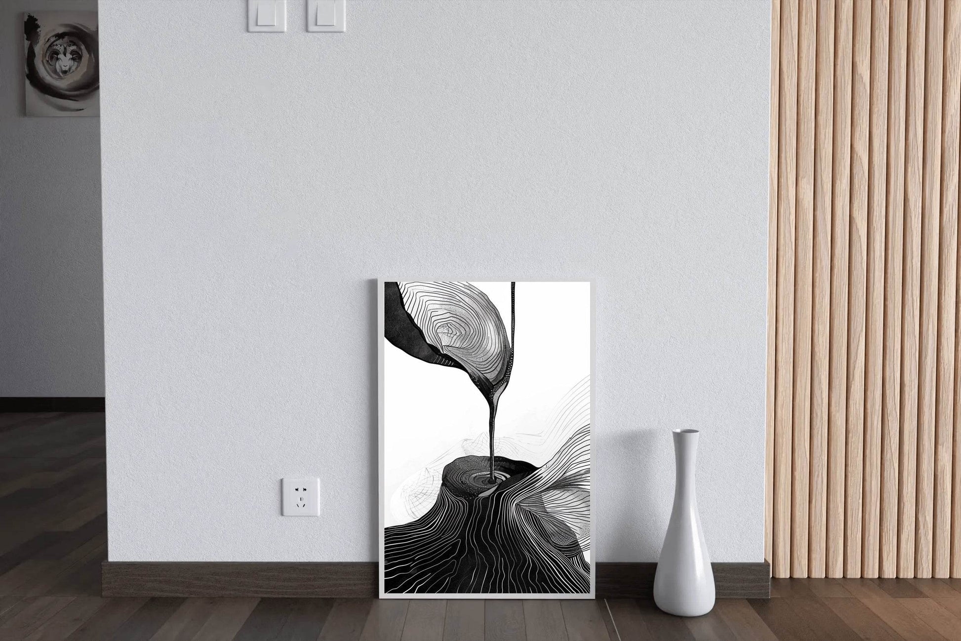 Cosmic Flow Ink Drawing Modern Wall Art - beink online art store