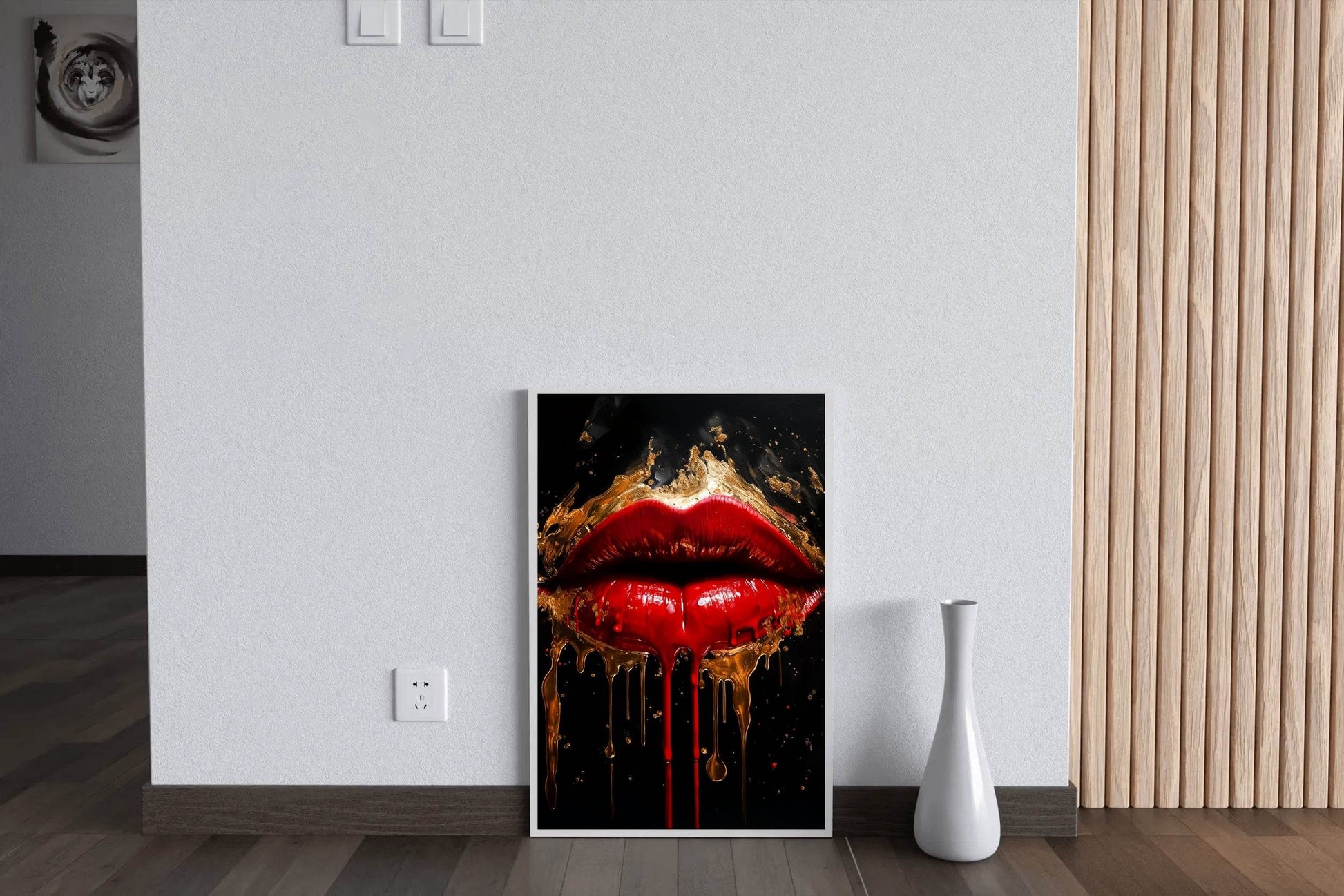 Oil Painting Of A Beautiful Woman's Lips - beink online art store
