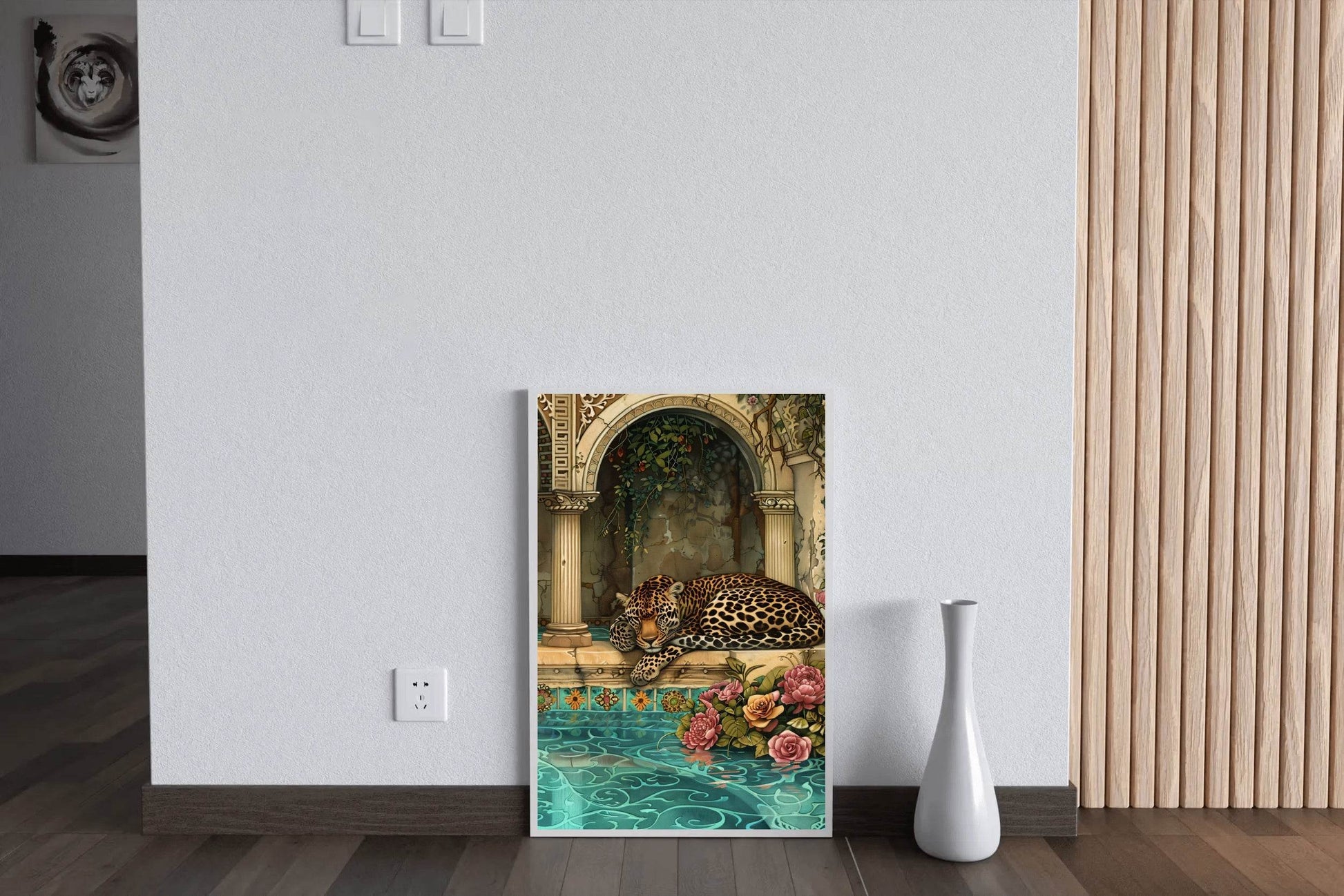 Tiger Sleeping Besides the Water Pool - beink online art store