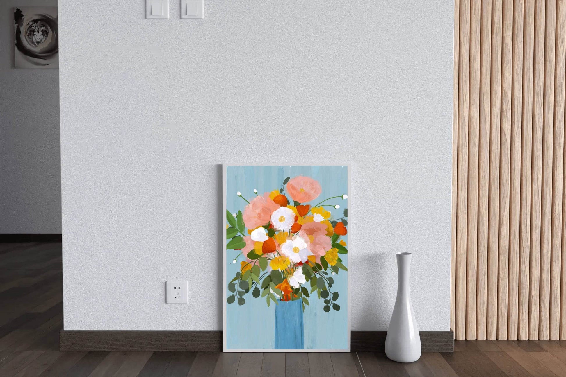 Painting Beautiful Flowers in A Vase Wall Art - beink online art store