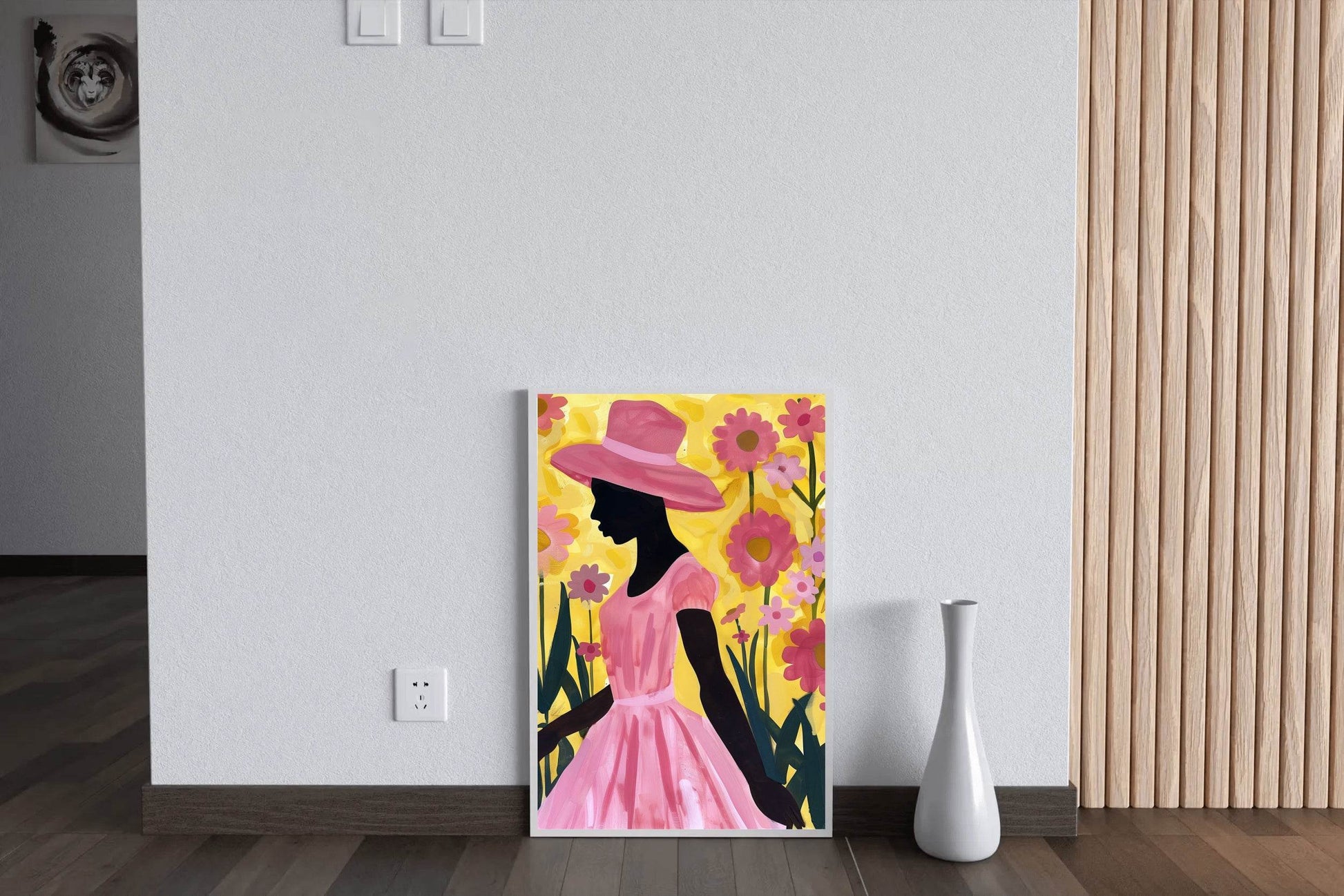 African Woman Flowers Wall Art - beink online art store