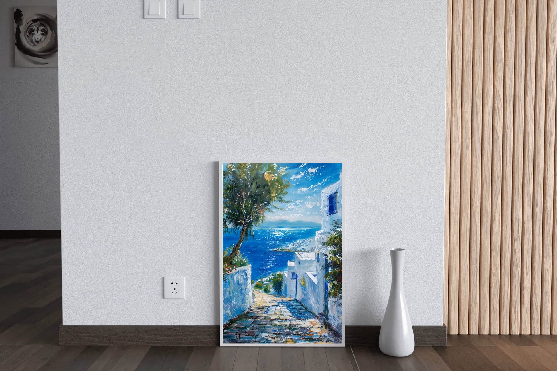 Watercolor Painting Of Coastal Alleys Wall Art - beink online art store