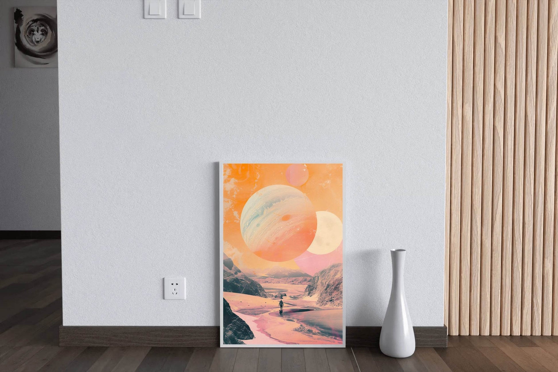 man walking in space with Intergalactic Artistry Awarded Design - beink online art store