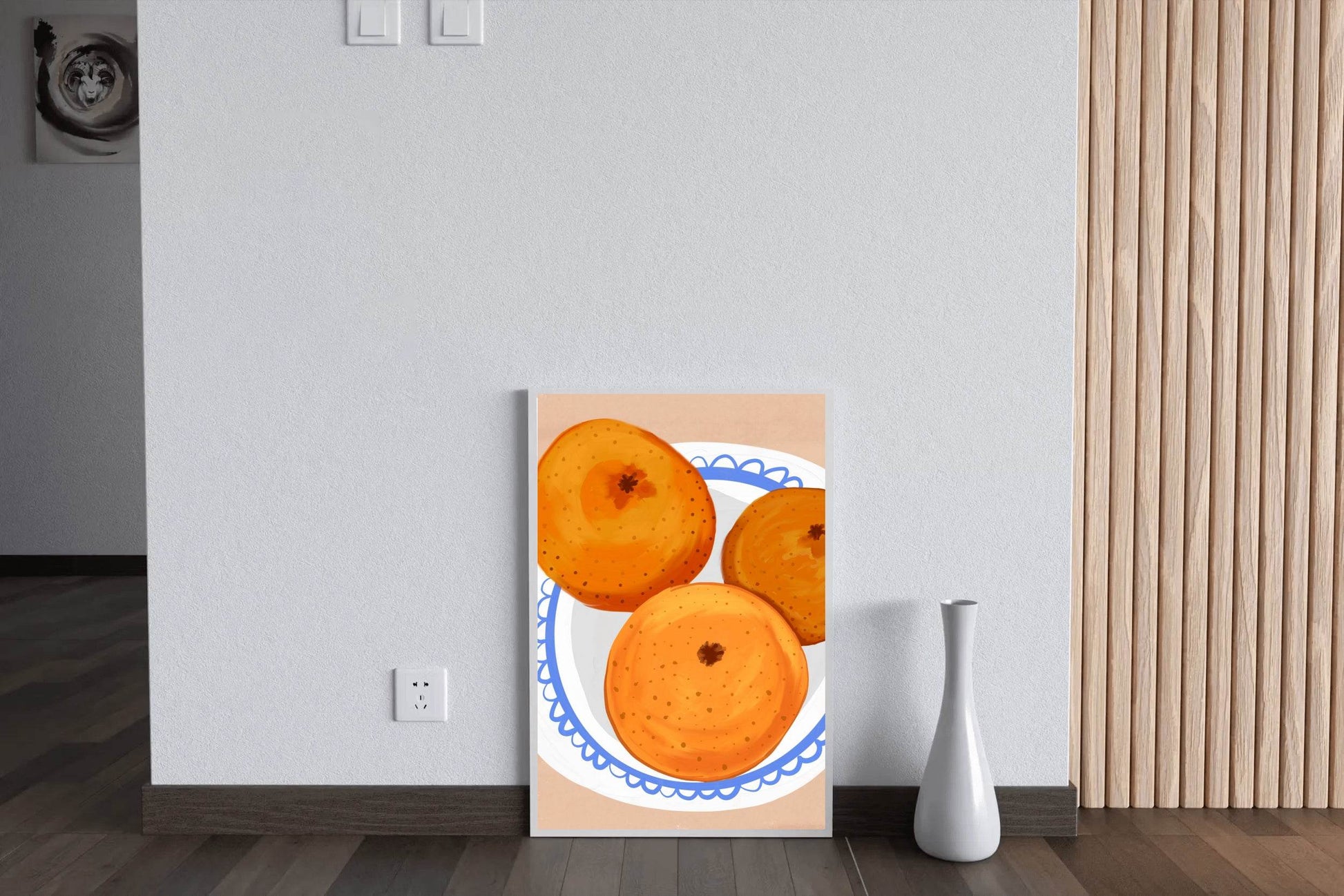 Orange Fruit on A Plate Wall Art - beink online art store