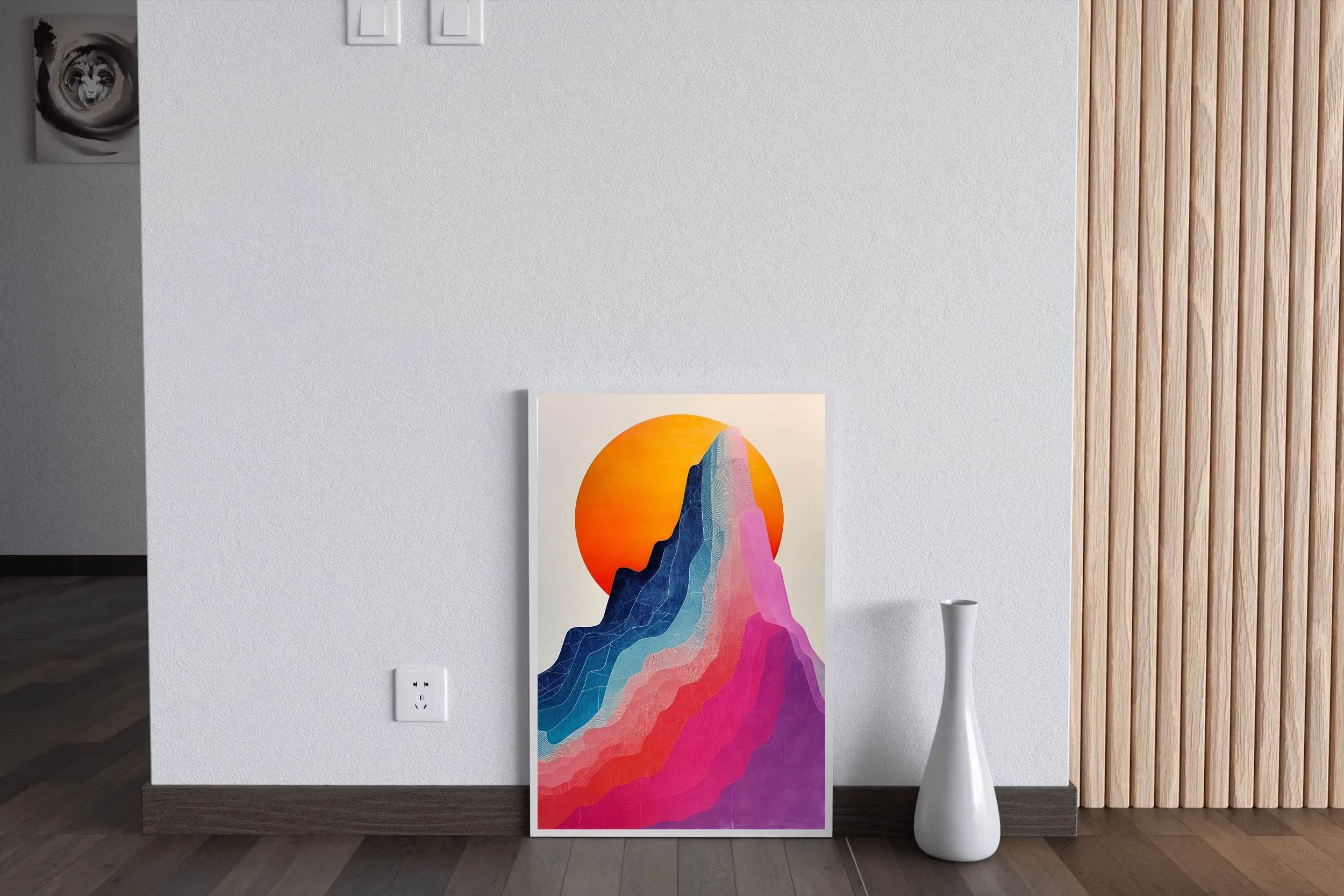 Colorful Layered Sunrise Wall Art - beink online art store