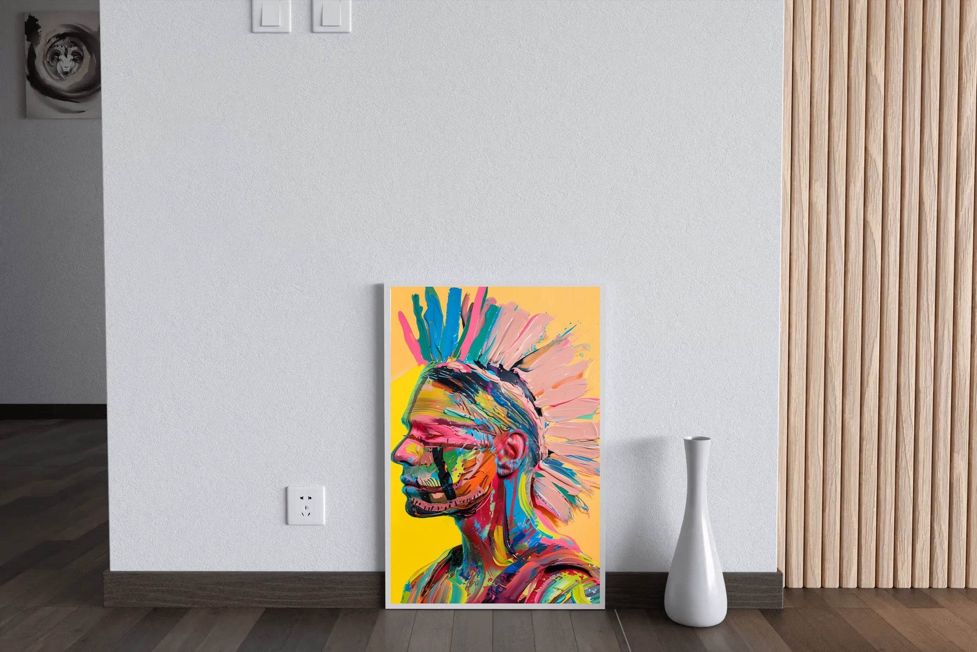 Colorful Portrait of a Punk Wall Art - beink online art store