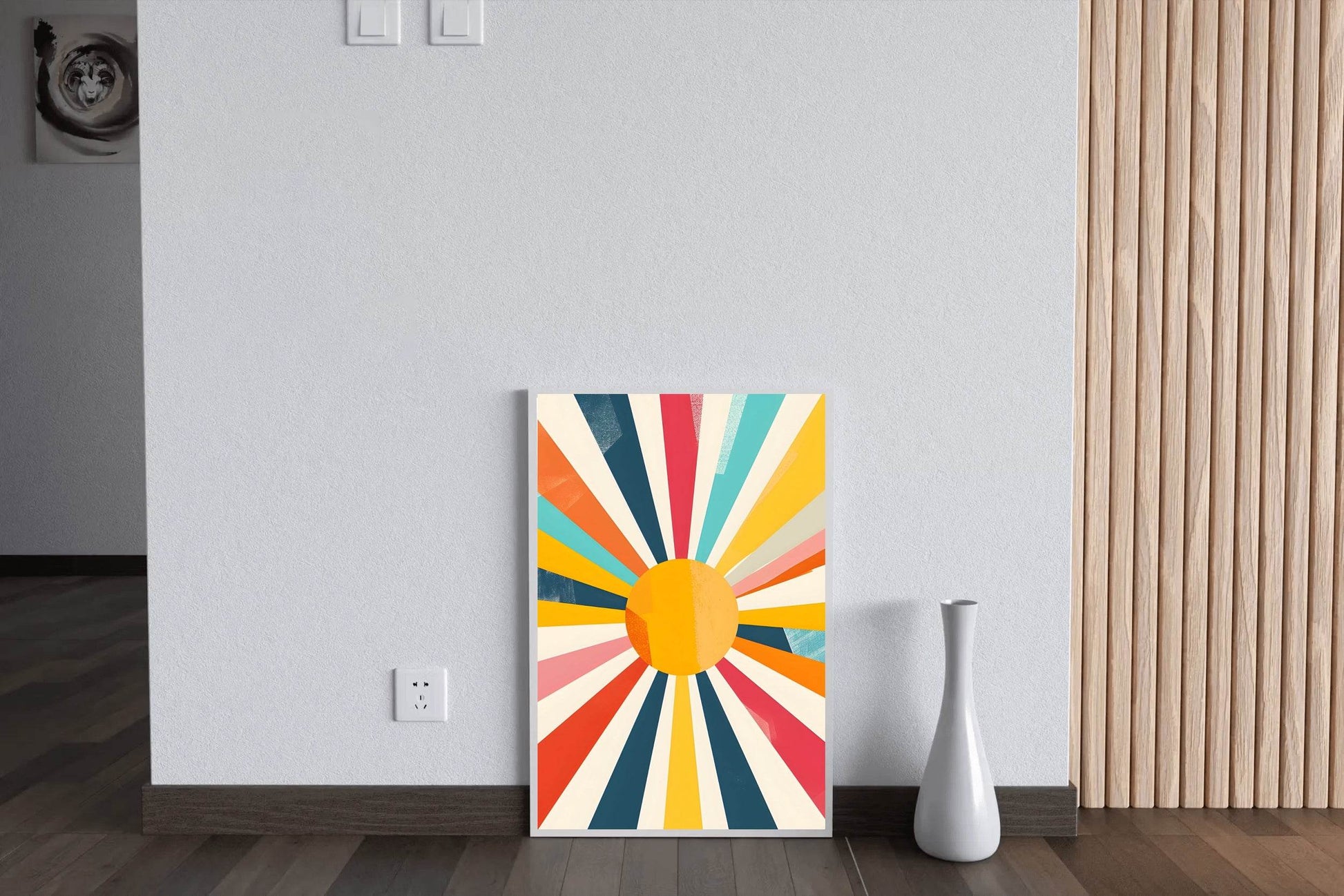 Retro Sunburst Digital Art - beink online art store