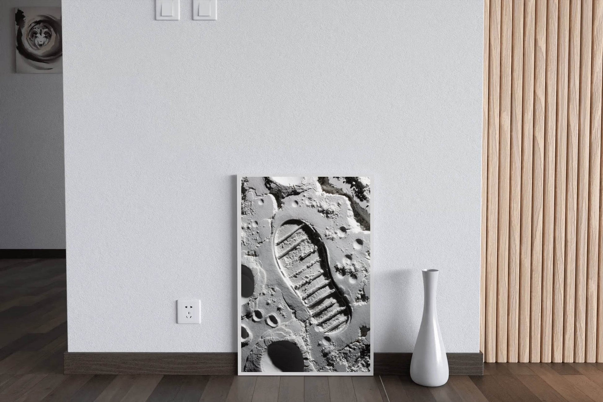 Moon astronaut Footprint on moon Wall Art - beink online art store