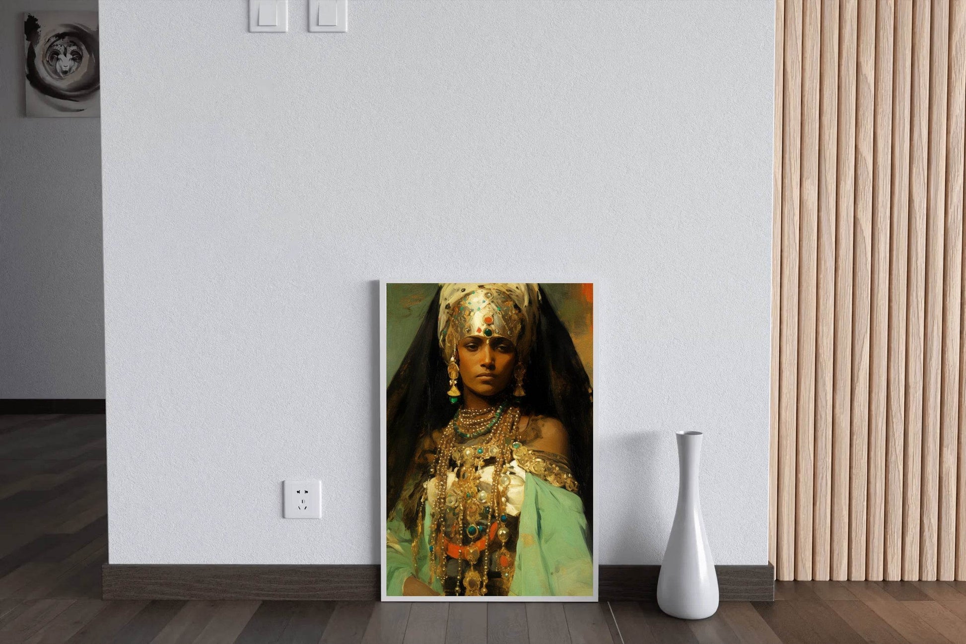 Painting The Face Of An Egyptian Woman Wall Art - beink online art store
