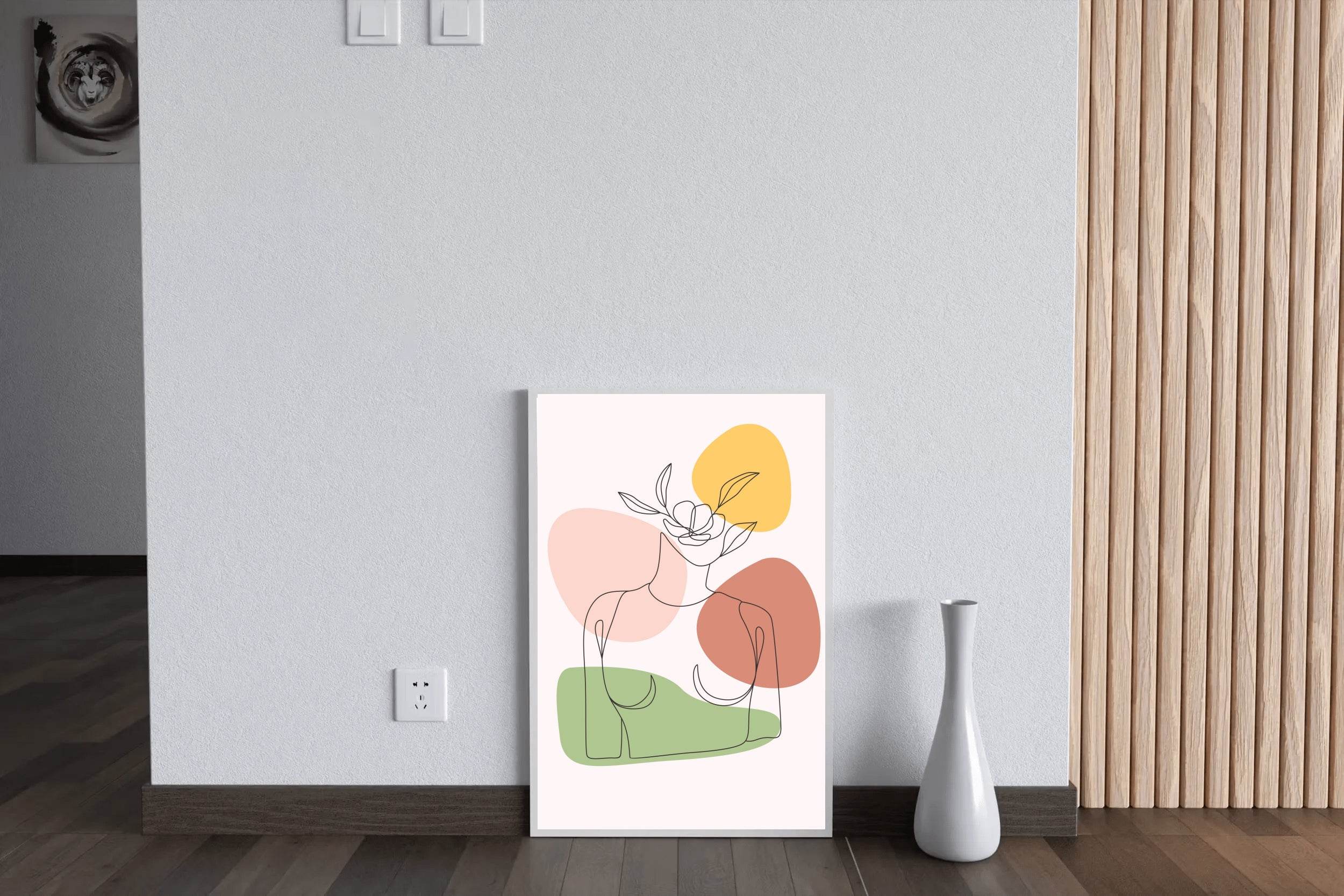 Minimal Female Torso Design Wall Art - beink online art store