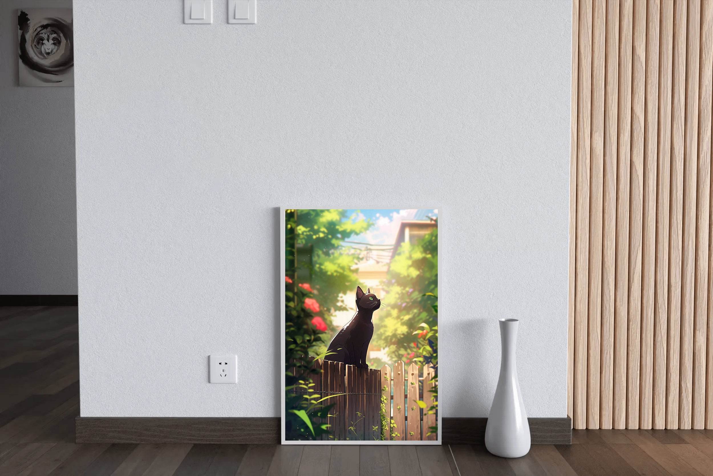 Beautiful Anime Cat Wall Art - beink online art store