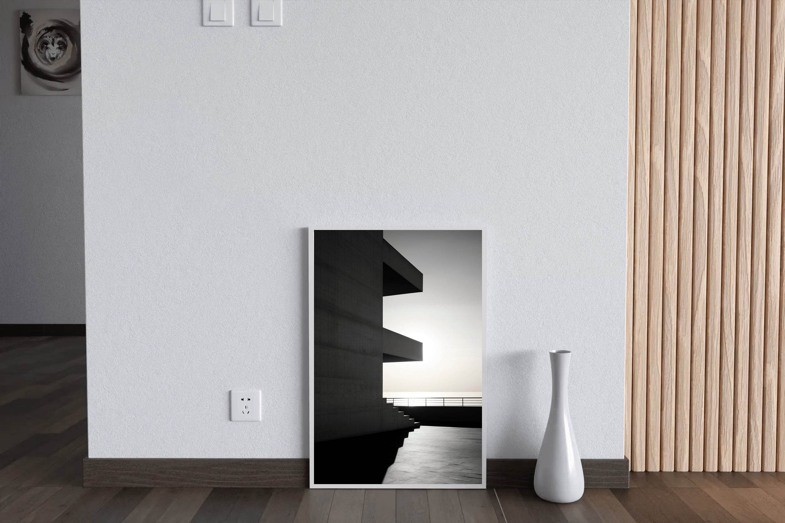 Black And White Building Facade - beink online art store