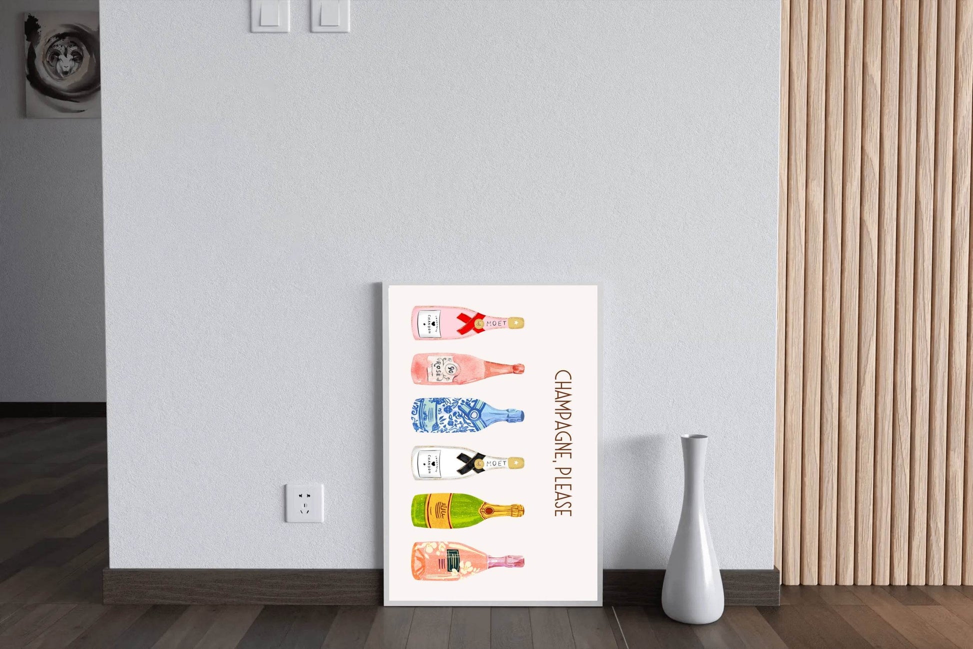 Different Bottles of Champagne Wall Art - beink online art store