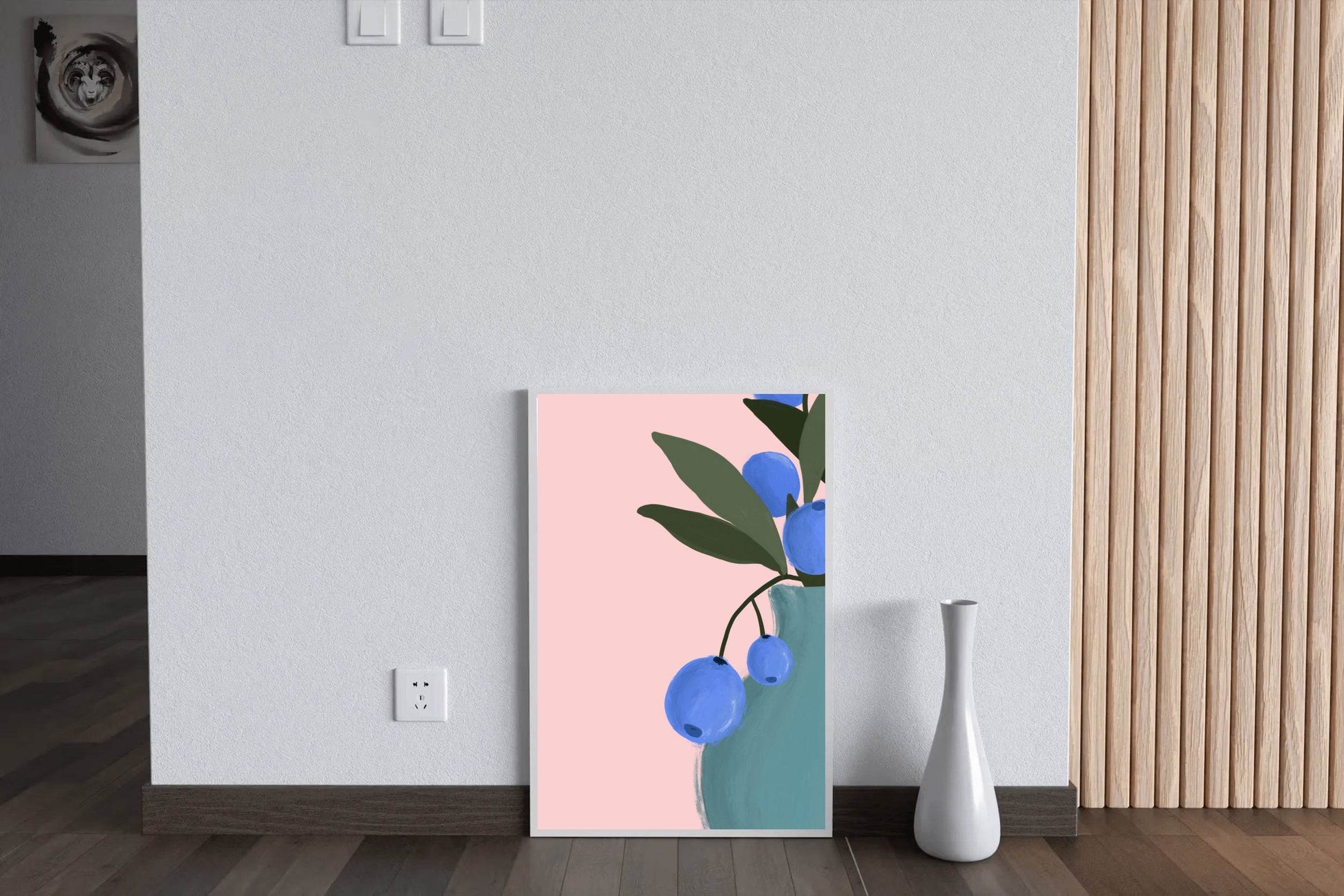 Blueberry Stem Wall Art - beink online art store