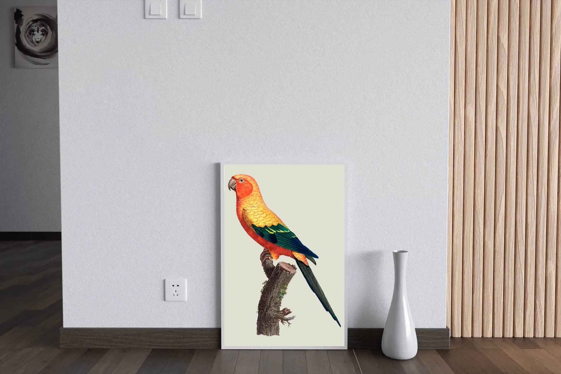 Painting of Sun Conure Parrot Wall Art - beink online art store