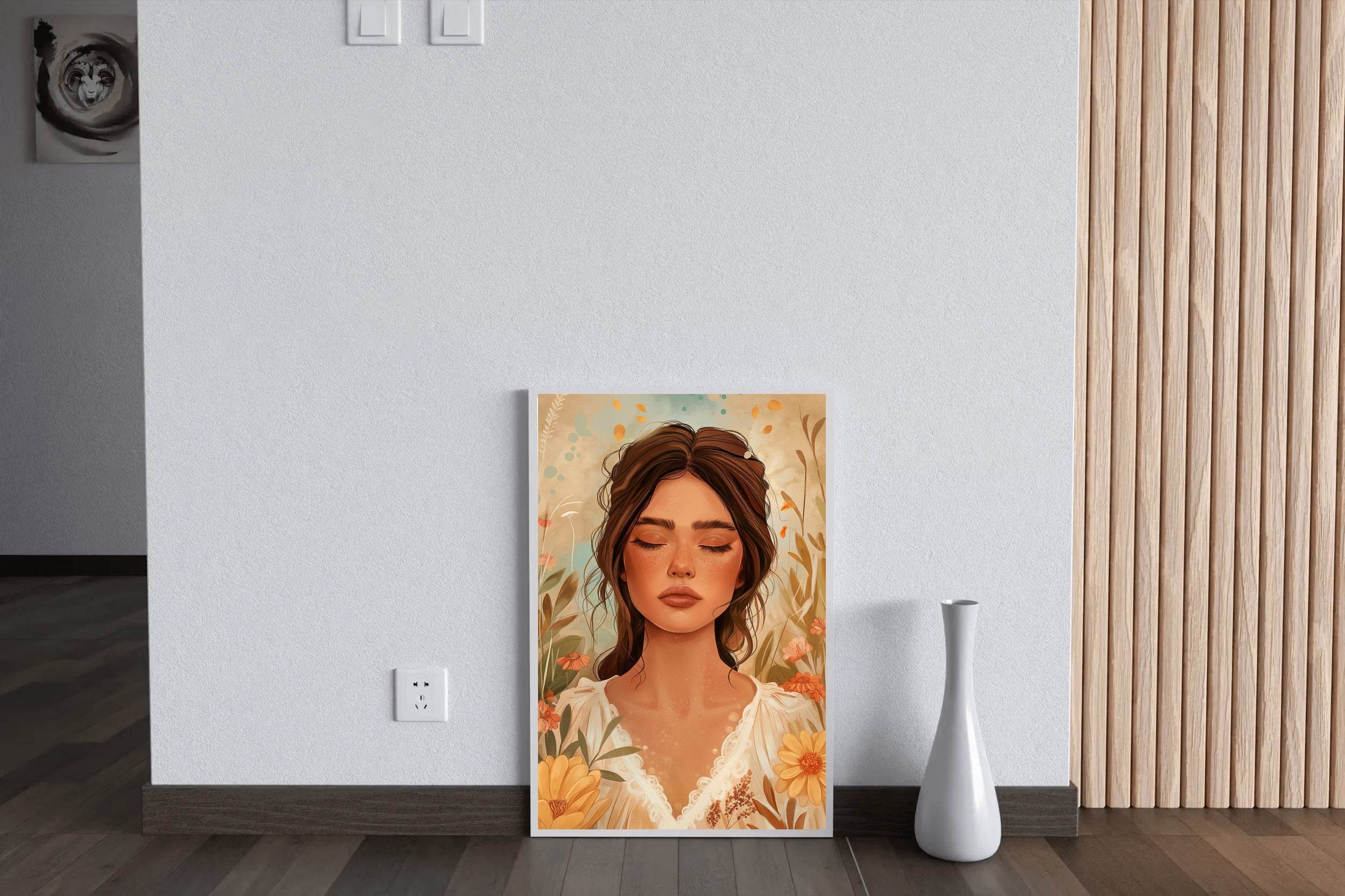 Woman Illustration Boho Feminine ArtWork - beink online art store