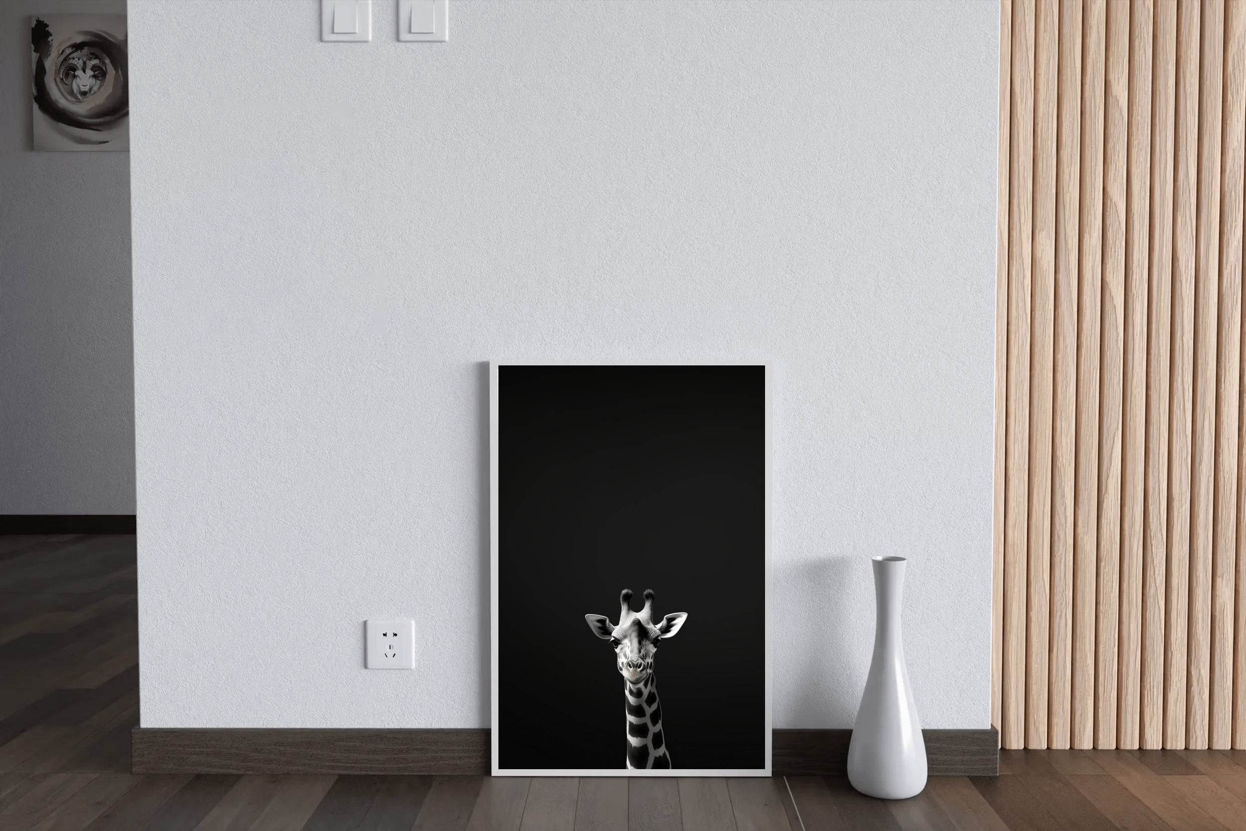 Northern Giraffe Black & White Wall Art - beink online art store