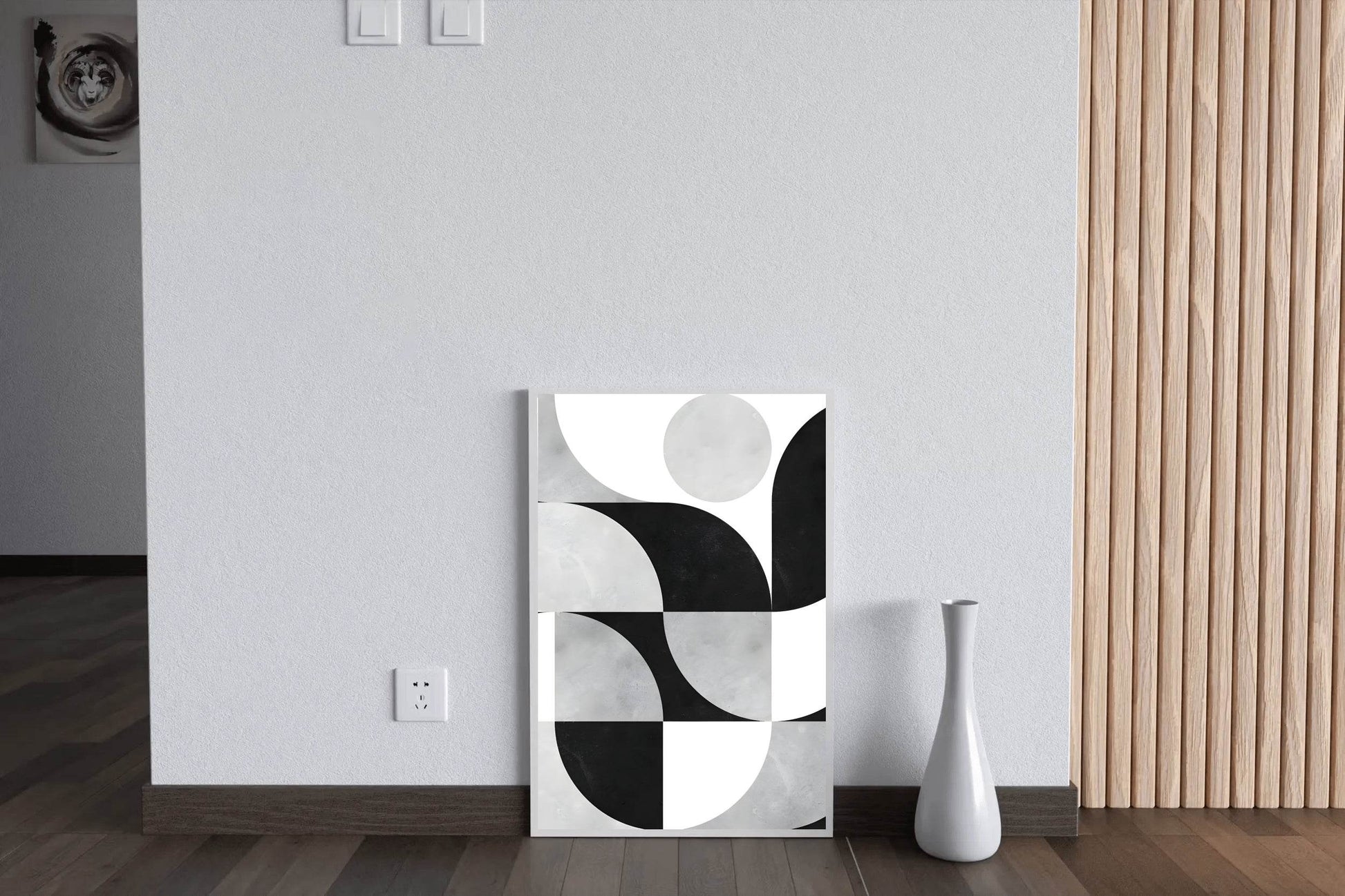 Black and White Geometric Shapes Wall Art - beink online art store