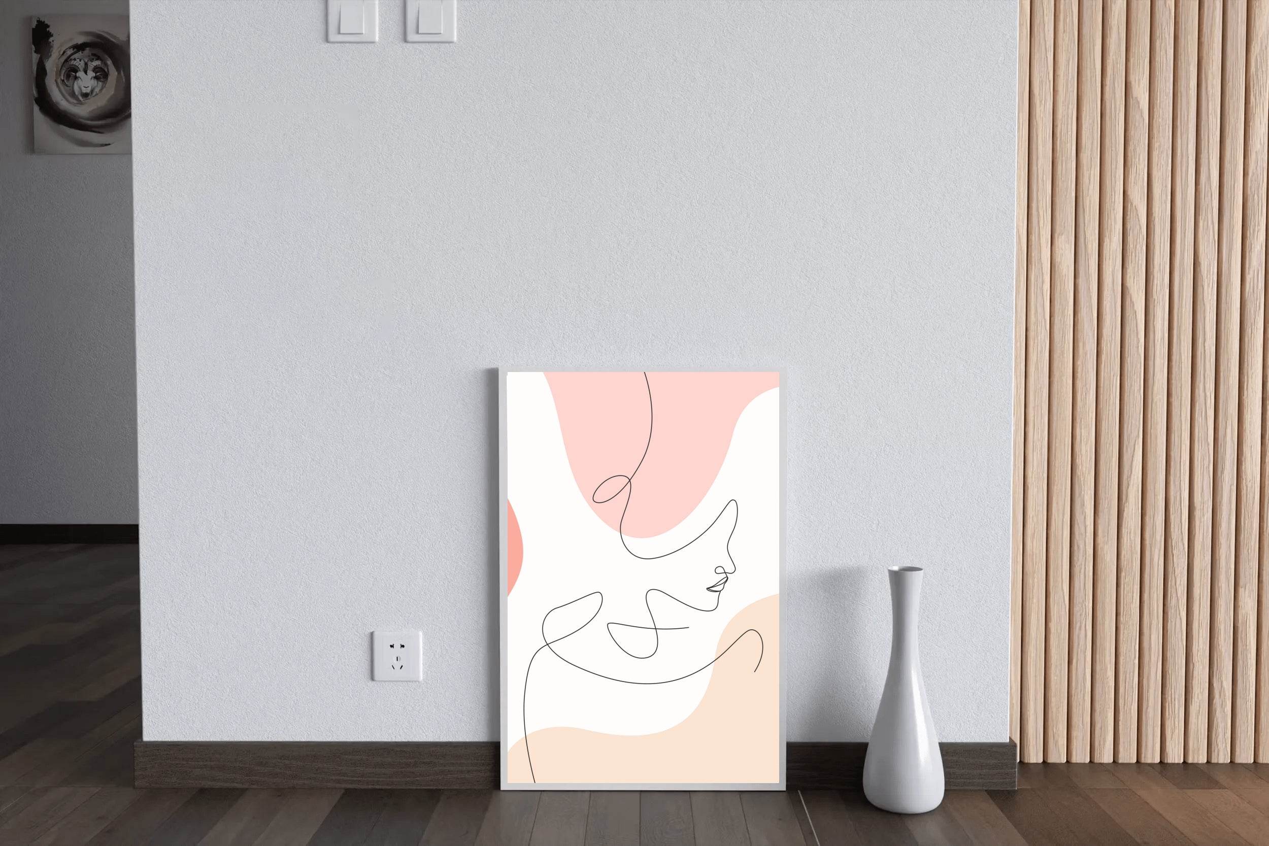 Minimal Face Design Wall Art - beink online art store
