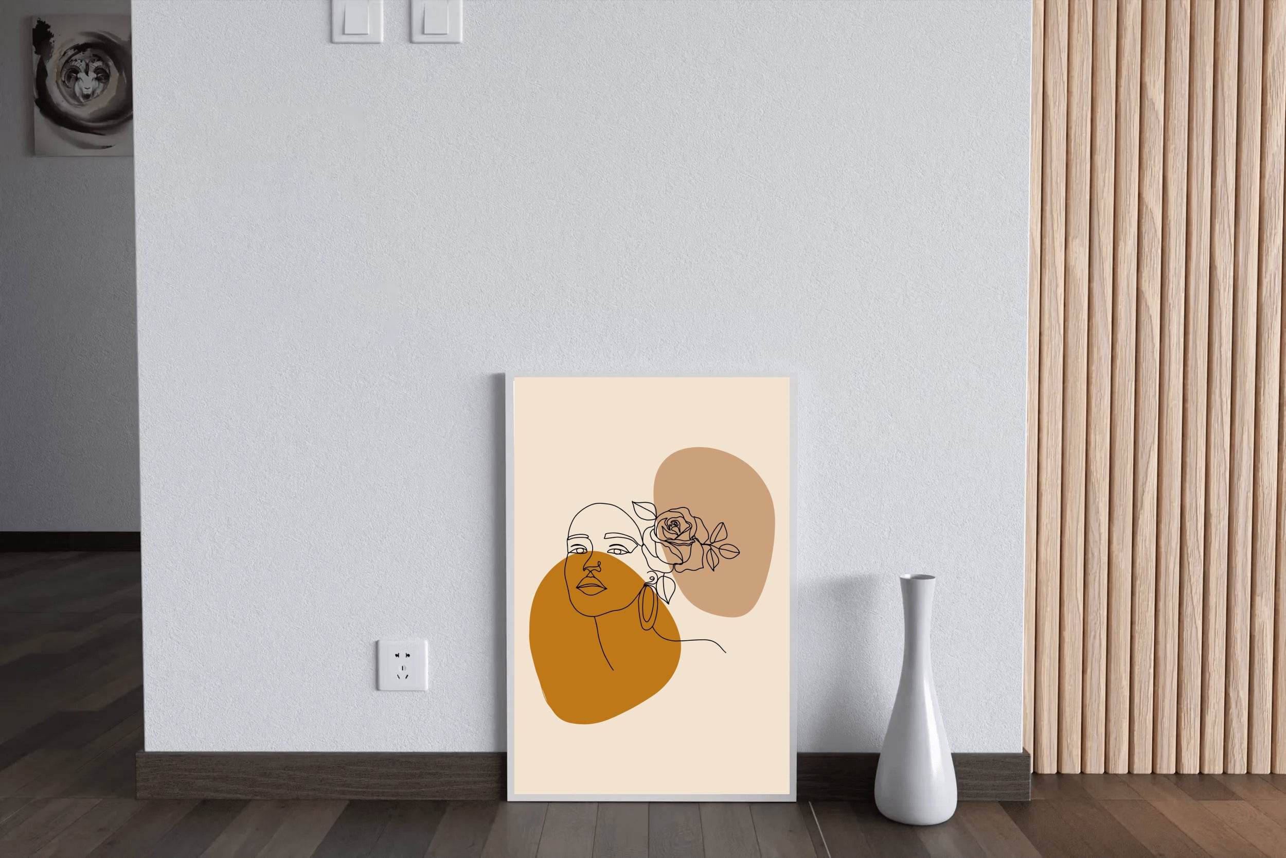 Line Rose Hairpin Wall Art - beink online art store