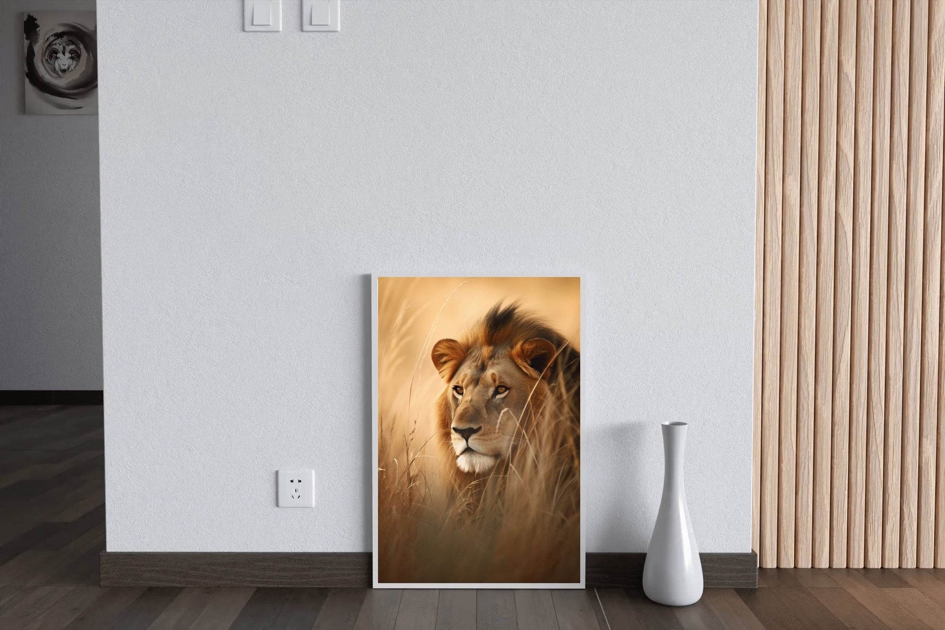 Painting of Lion Animal Wall Art - beink online art store