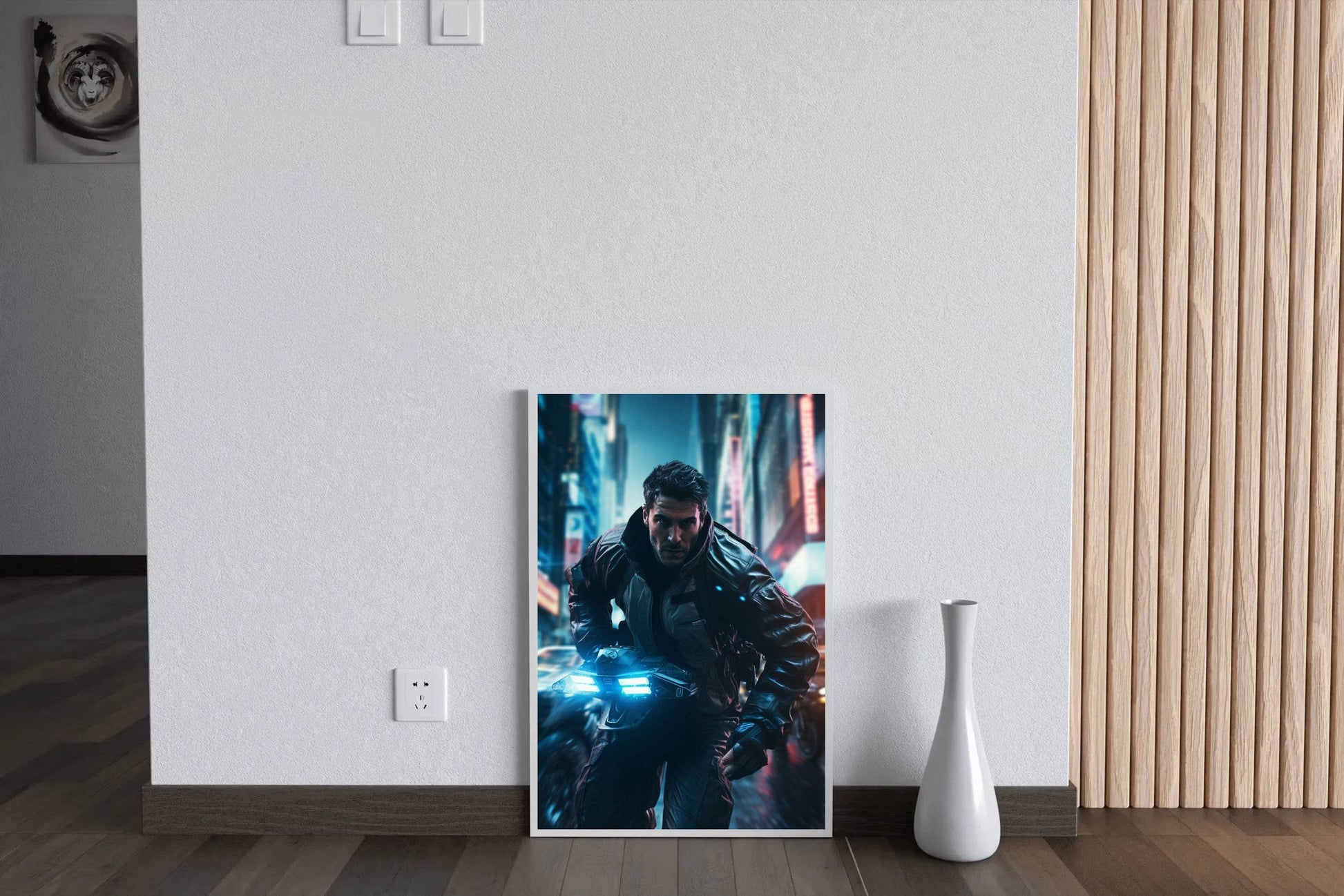 Cyberpunk Man Warrior Wall Art - beink online art store