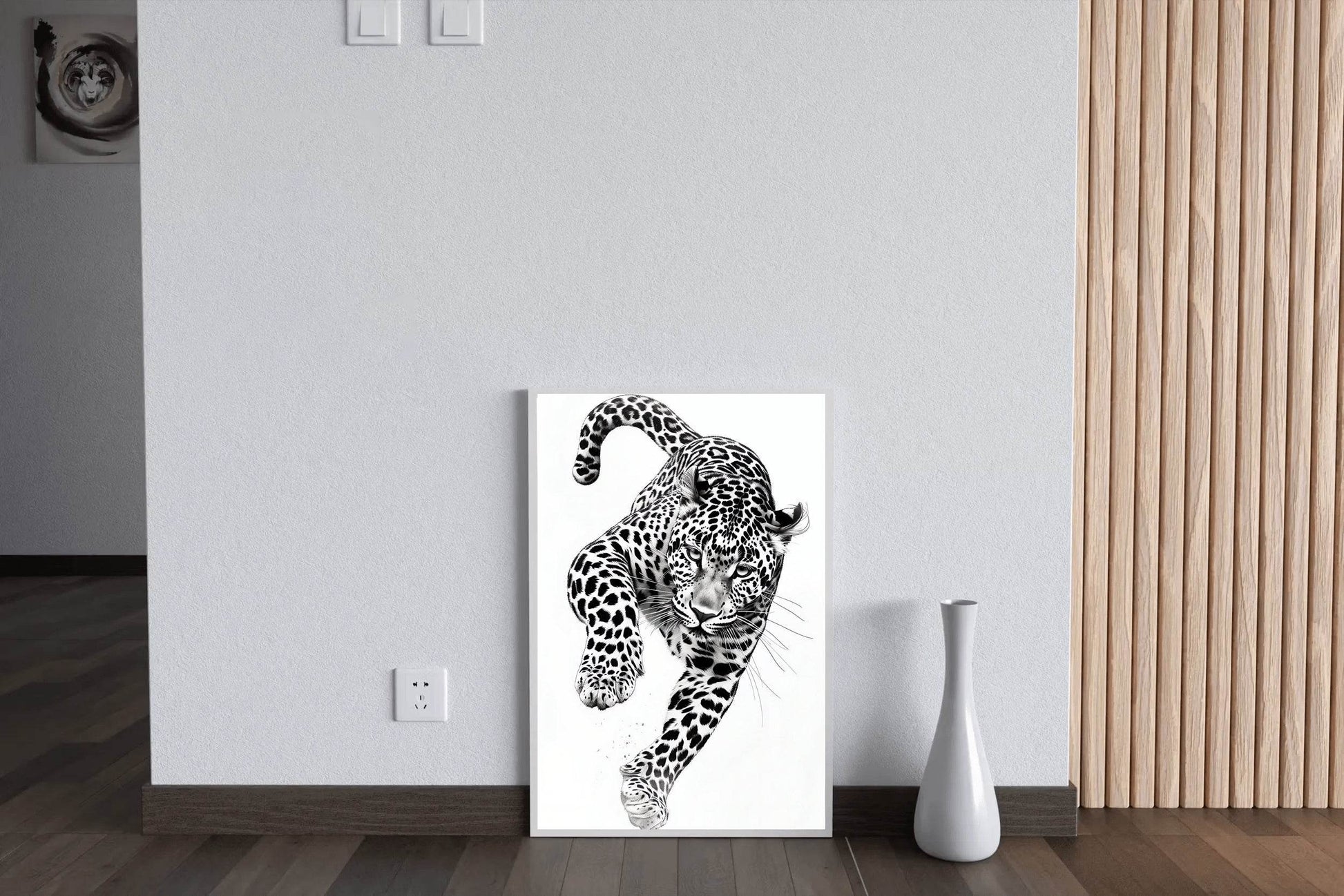 Black and White Leopard Wall Art - beink online art store