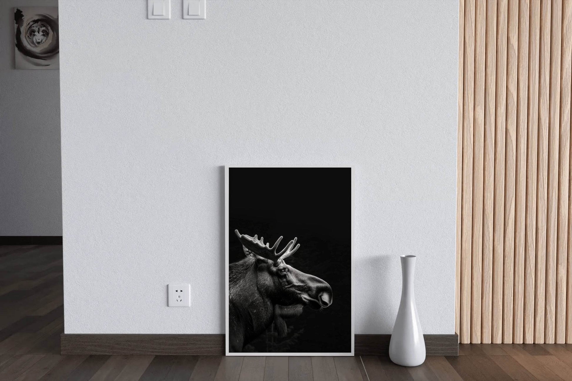 Alaska Moose Black & White Wall Art - beink online art store