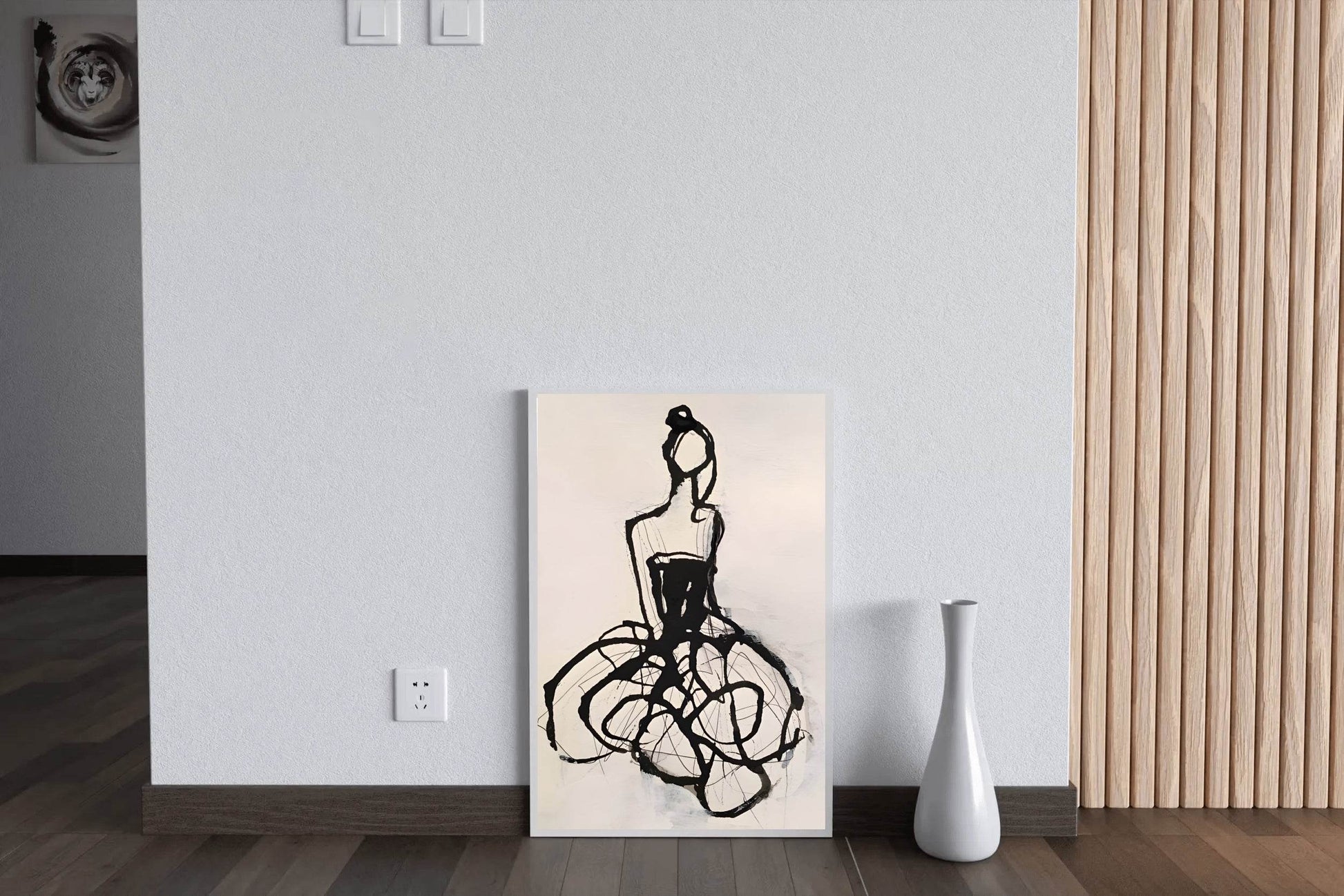 Watercolor Bridal Illustration Modern Wall Art - beink online art store