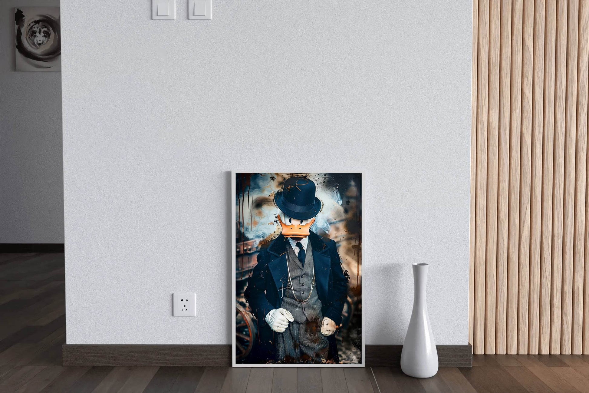 Donald Duck Cartoon Wearing Tuxedo Wall Art - beink online art store