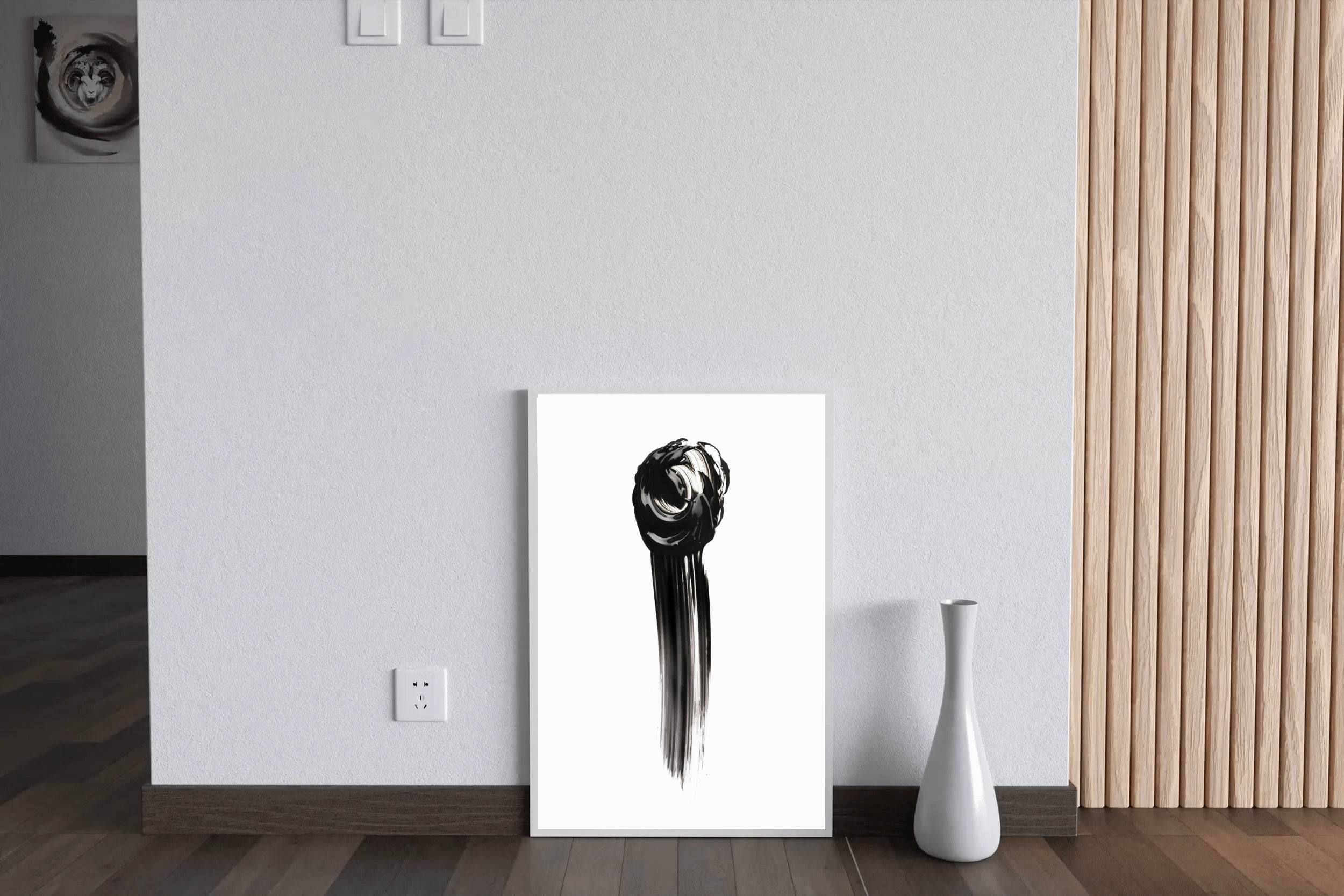 Paint Smudge Black & White Wall Art - beink online art store