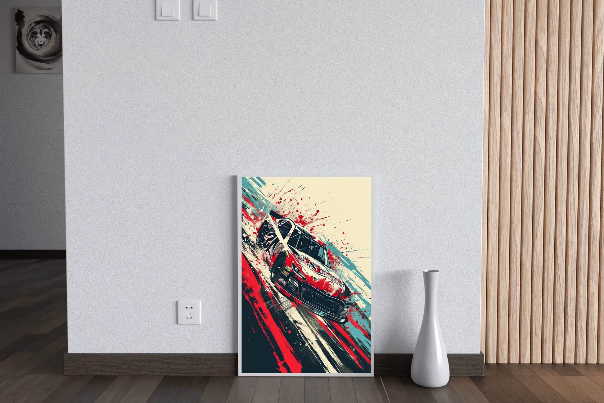 Chevrolet Red & White Race Wall Art - beink online art store