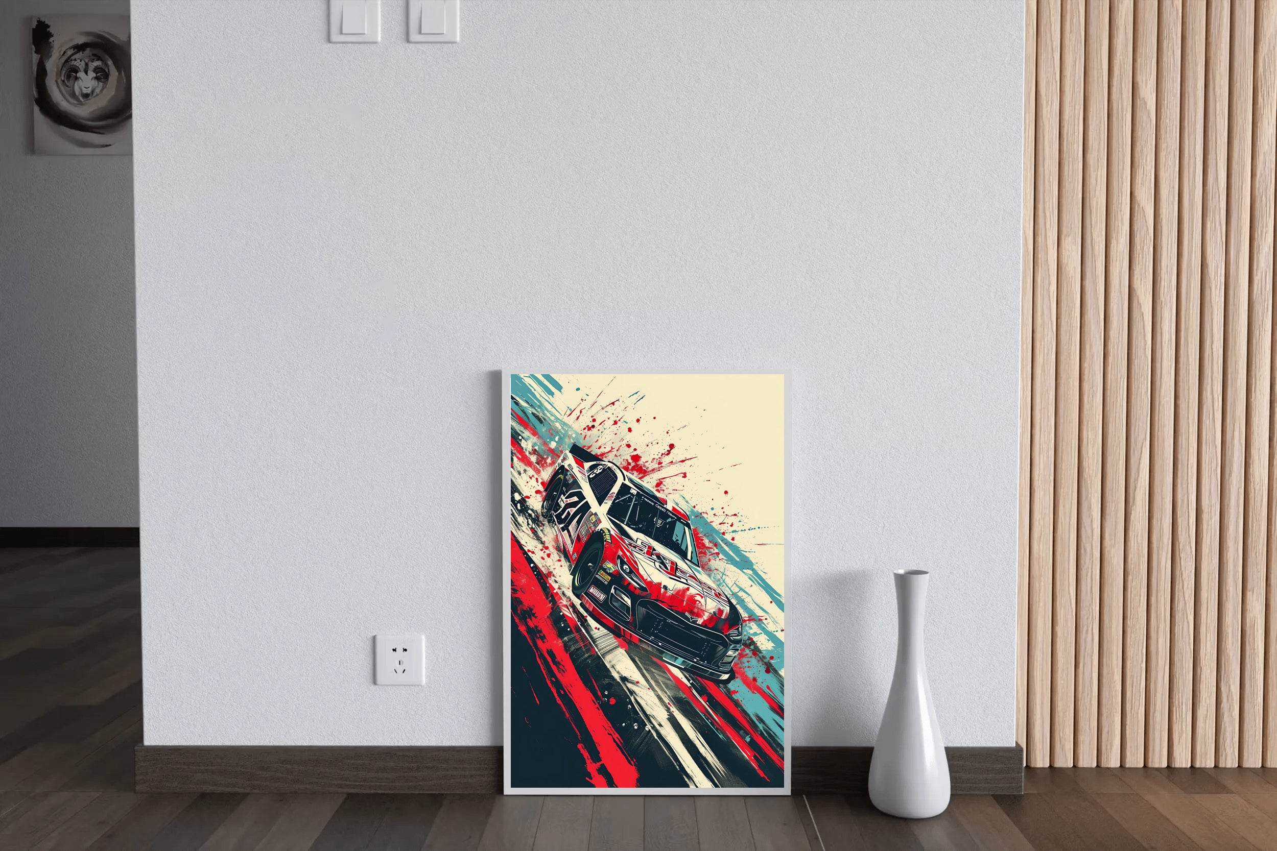 Chevrolet Red & White Race Wall Art - beink online art store