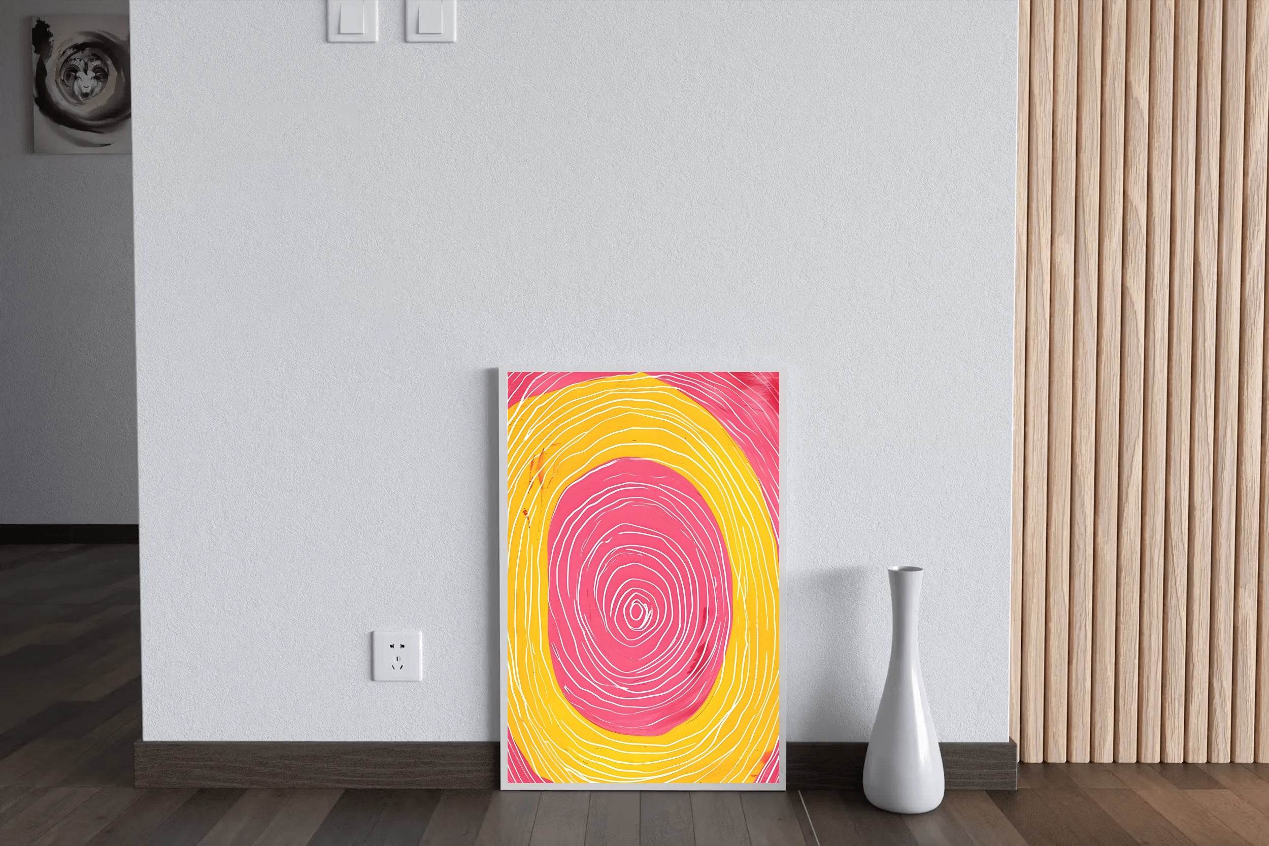 Yellow and Pink Swirl Digital Art - beink online art store