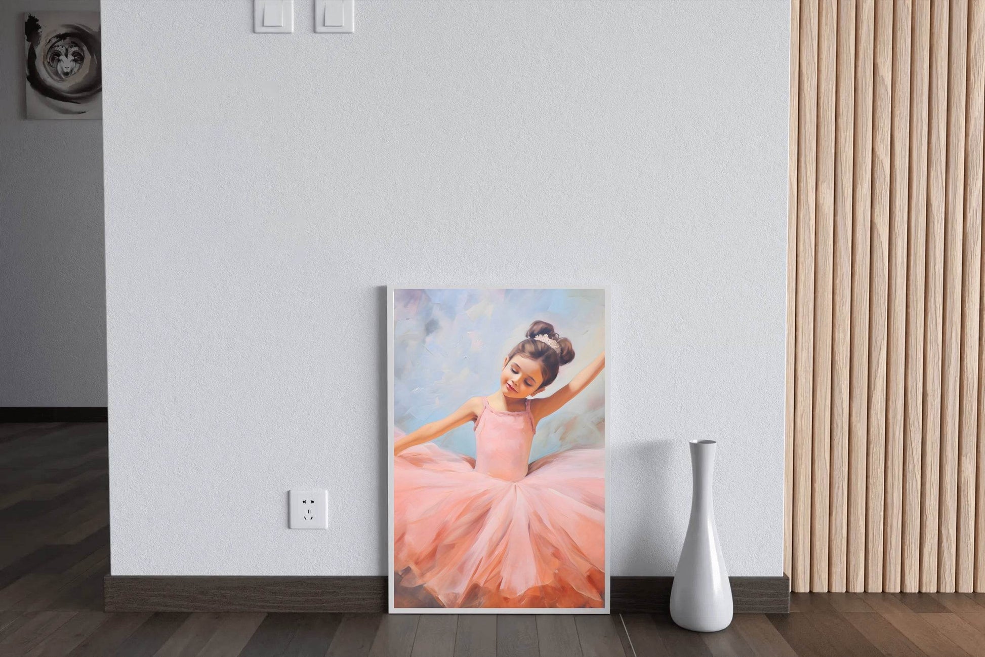 Painting of a Cute Little Ballerina - beink online art store