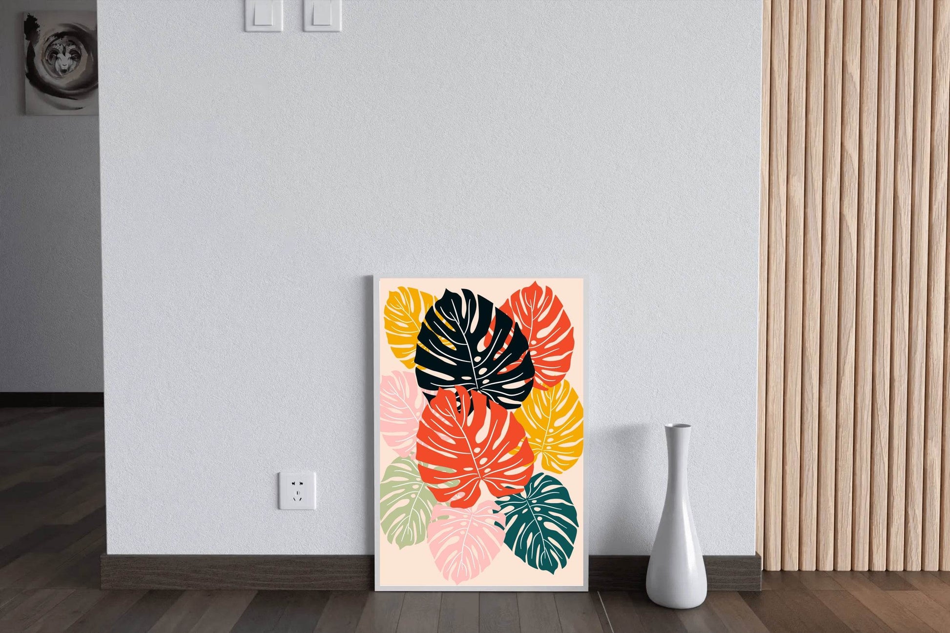 Fig Leaf Tropical Plant Painting Wall Art - beink online art store