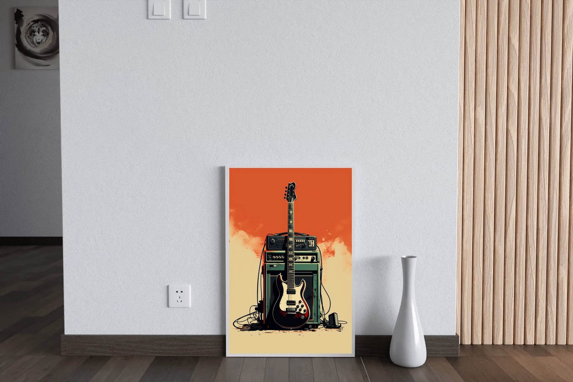 Radio Electric Guitar Wall Art - beink online art store