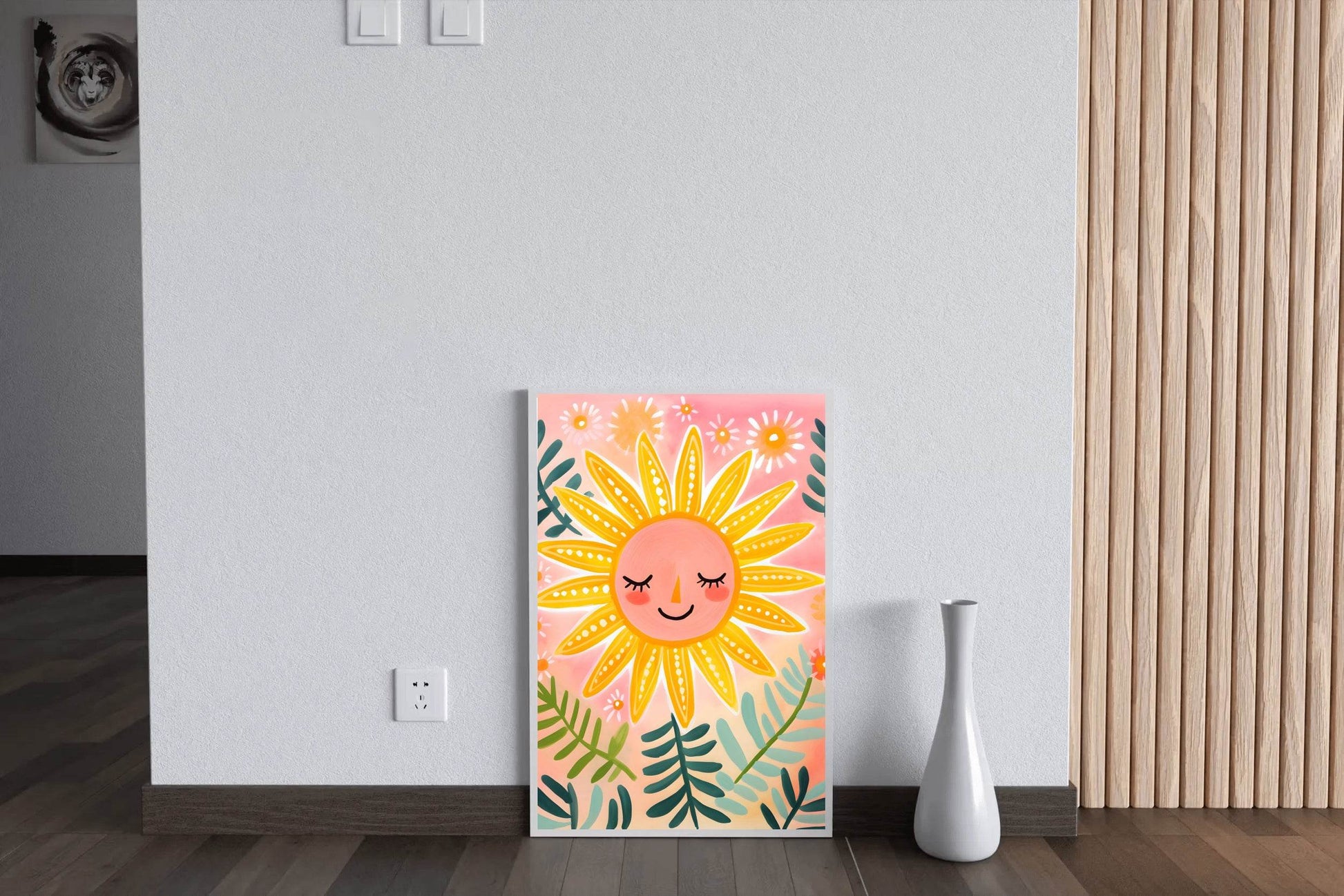 Watercolor Painting of Smiling Sun - beink online art store