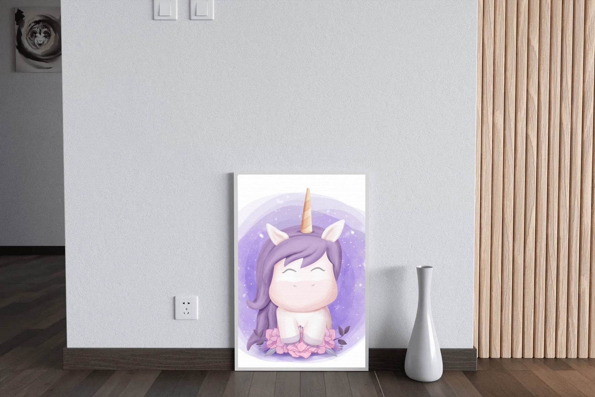 Watercolor Baby Unicorn Sweet Portrait - beink online art store