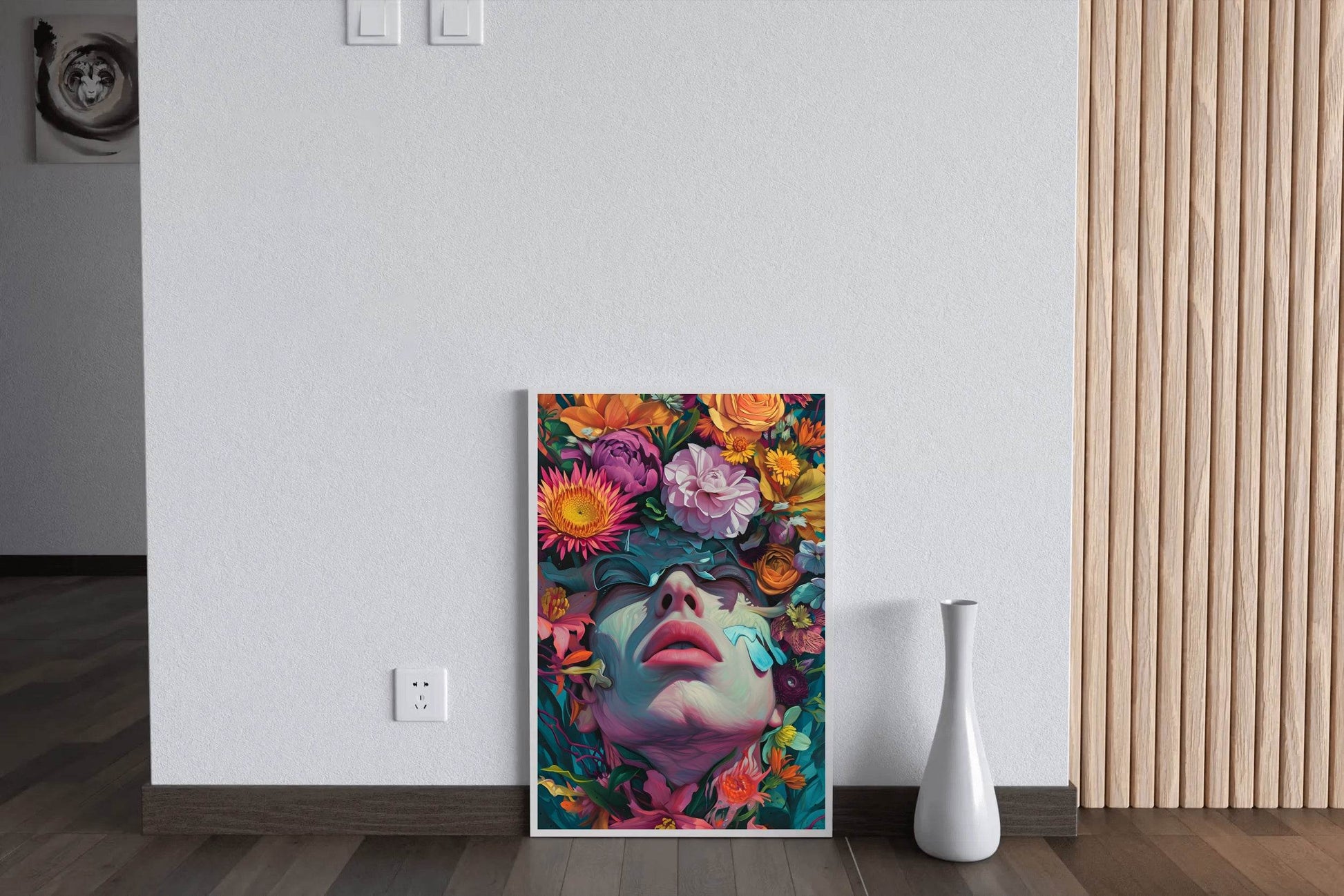 Girl Made Of Flower Wall Art - beink online art store