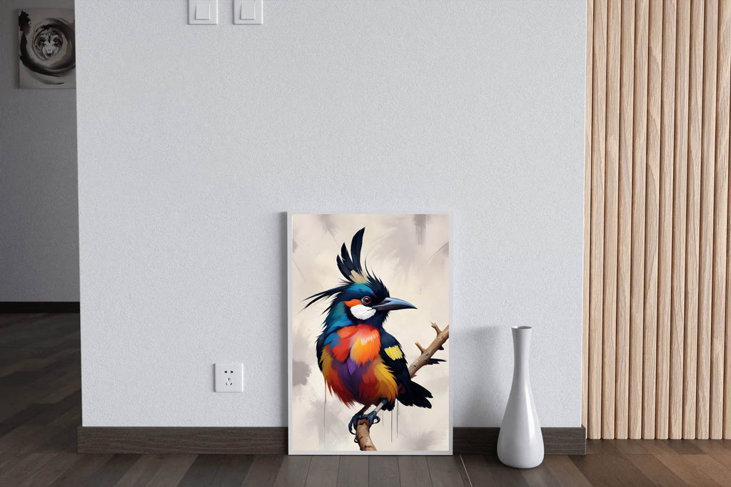 Watercolor Kingfisher Bird Wall Art - beink online art store