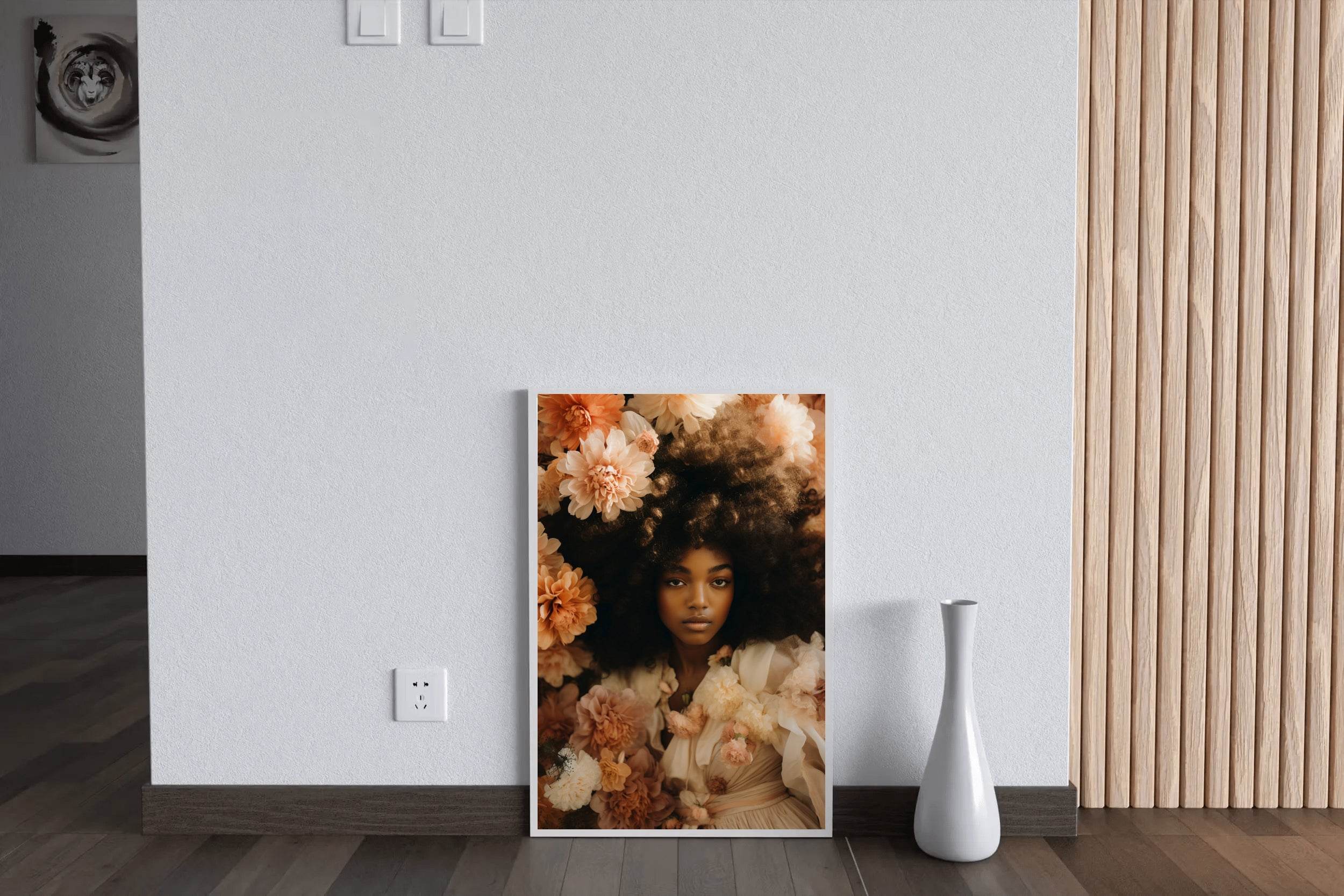 A Woman Among Flowers Wall Art - beink online art store