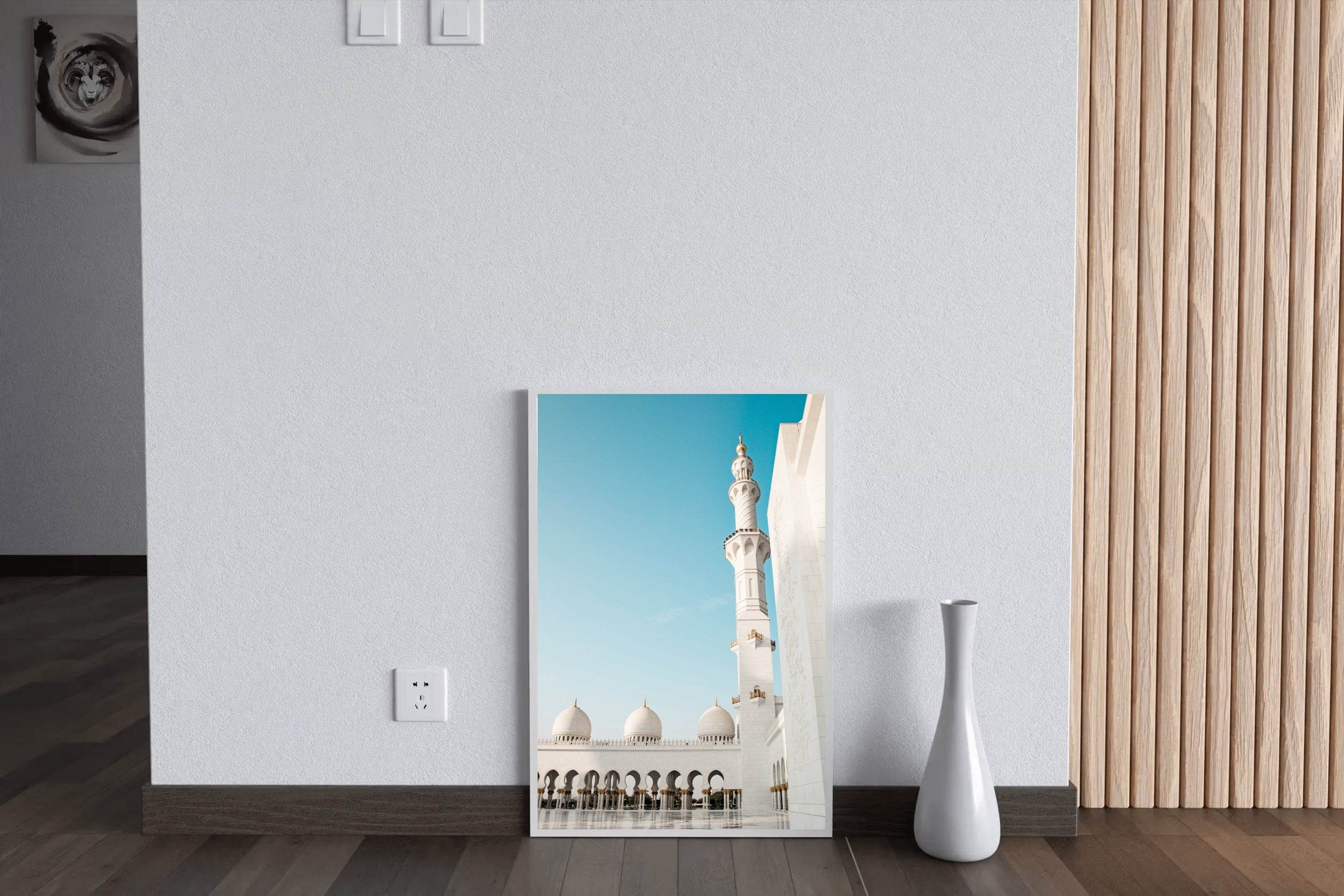 Blissful White Minaret Wall Art - beink online art store