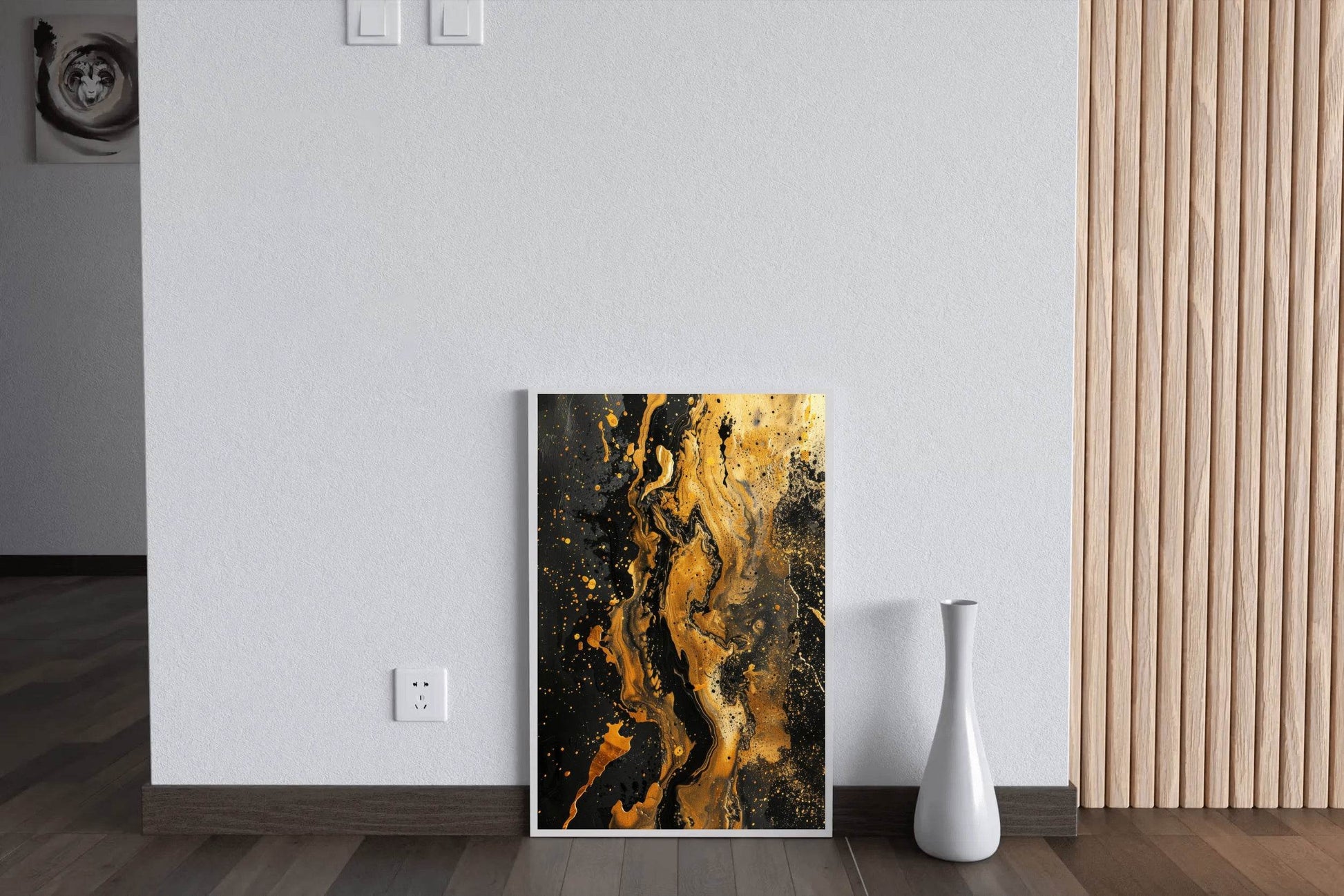 Luxury Marble Background With Gold Wall Art - beink online art store
