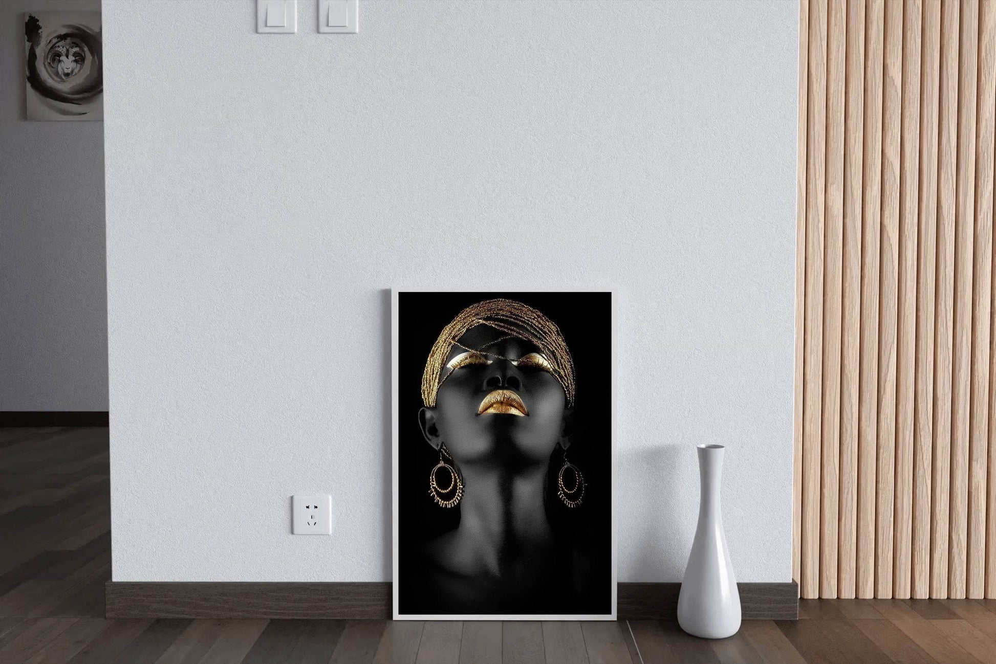 Girl Black Woman with Gold Wall Art - beink online art store